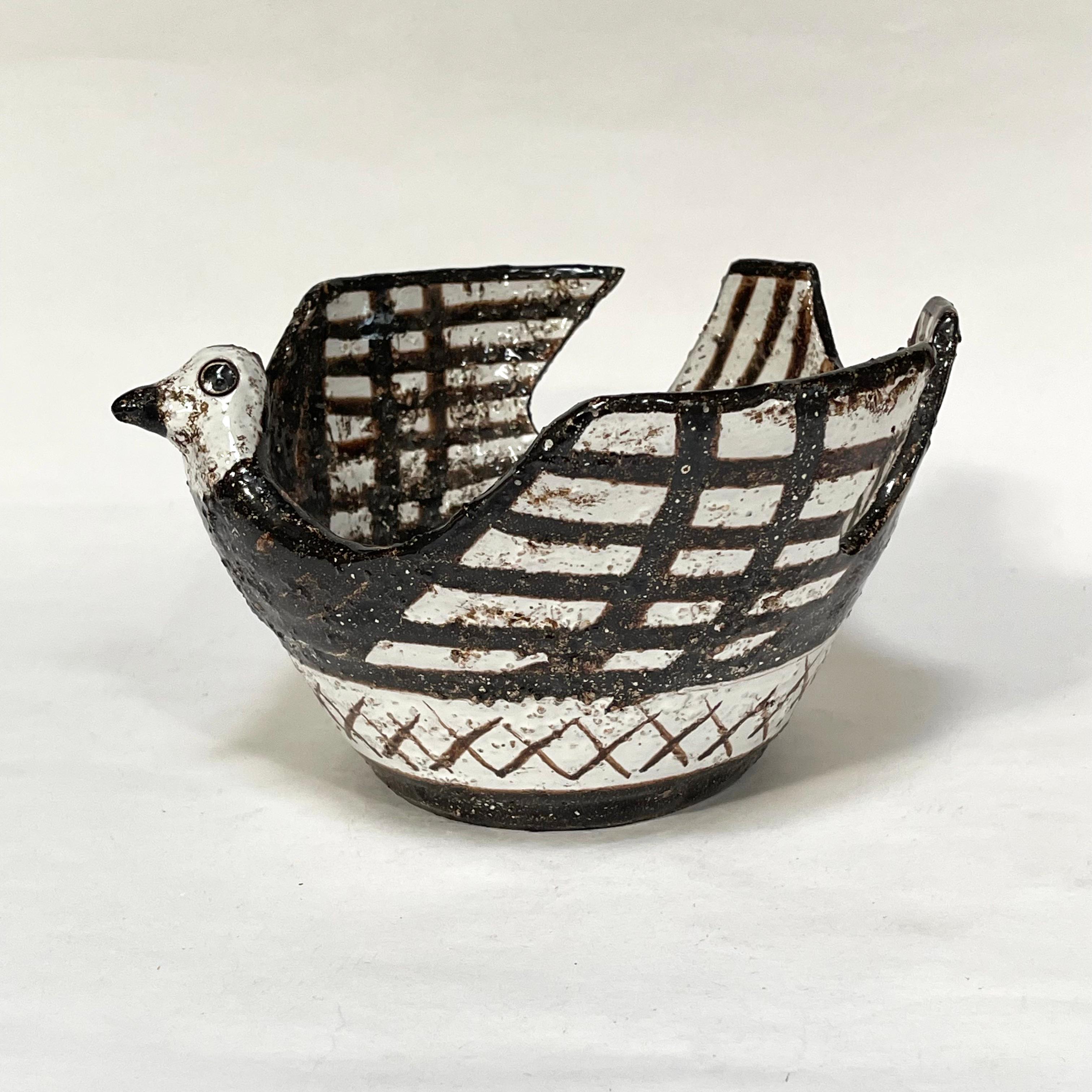 Bol à oiseaux en céramique Aldo Londi de Bitossi 2