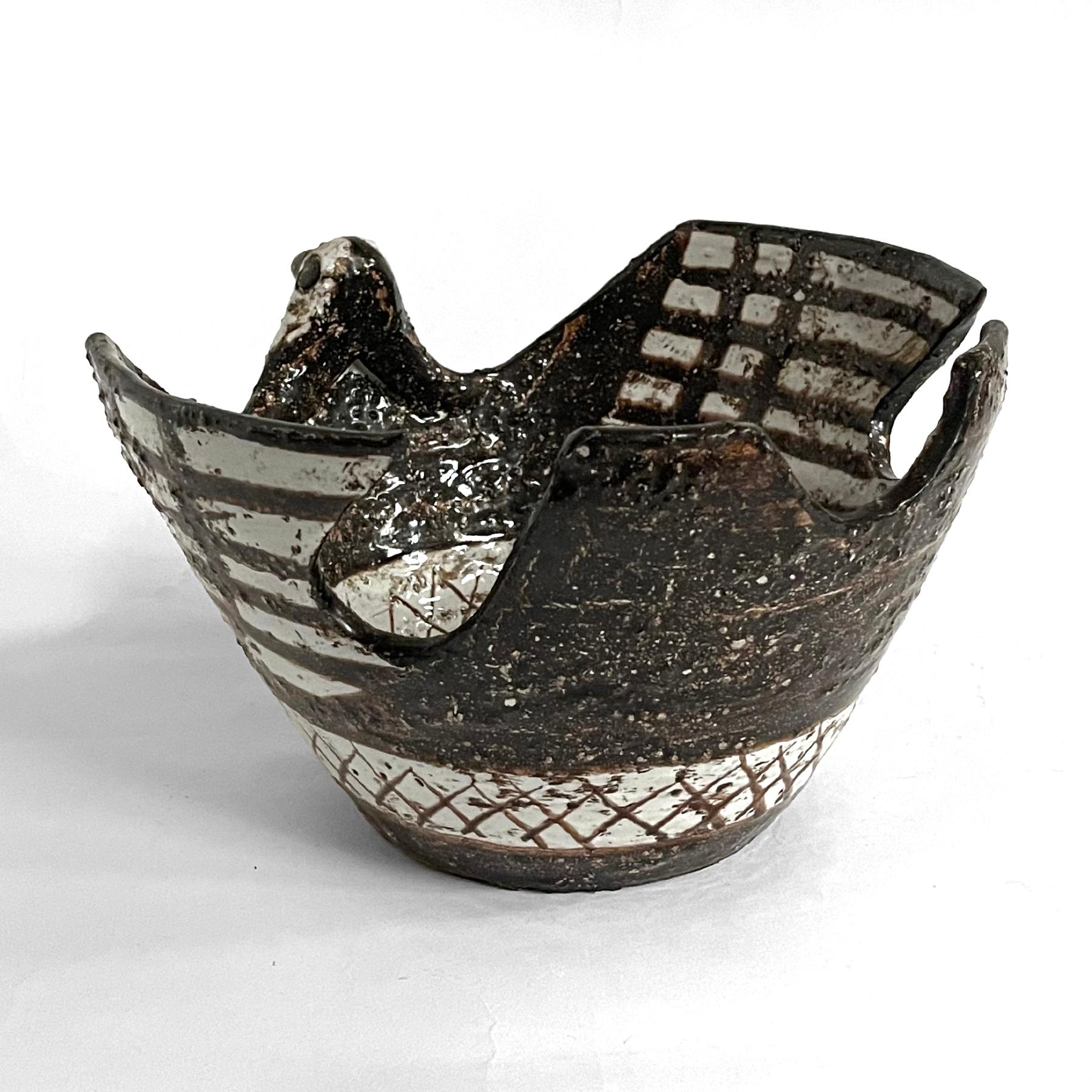 Aldo Londi Ceramic Bird Bowl by Bitossi In Good Condition In Highland, IN
