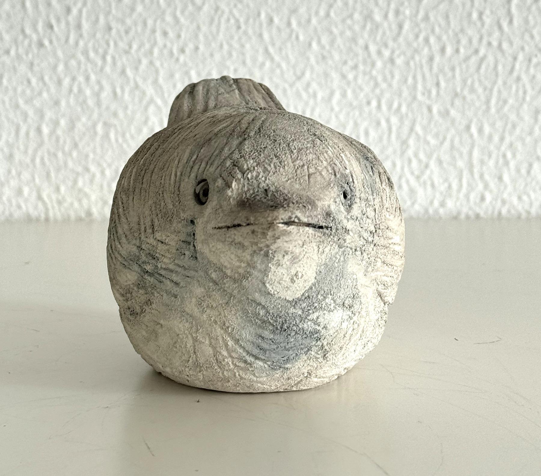 Fatto a mano Uccello in ceramica di Aldo Londi con finitura 