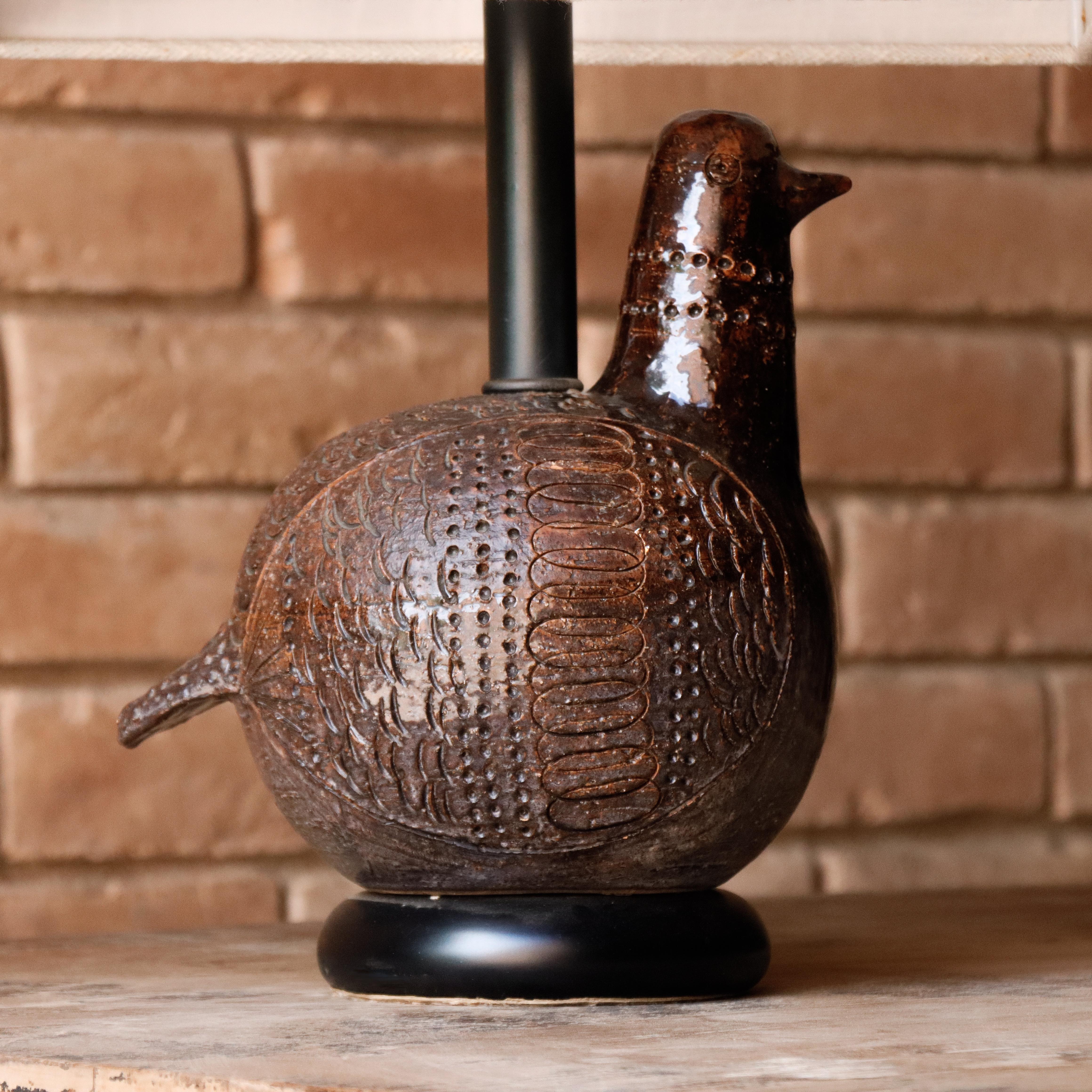 Mid-Century moderno Lampada da tavolo 'Pernice' in ceramica di Aldo Londi, Bitossi, Italia, anni '60 in vendita