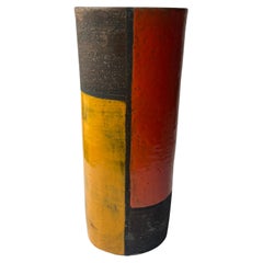 Aldo Londi, Ceramic/Pottery Vase by Bitossi,Geometric/Mondrian Pattern