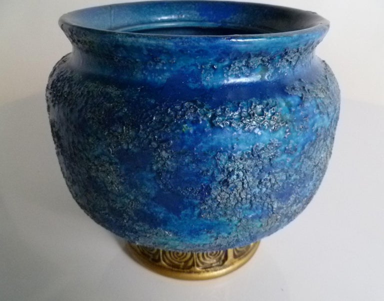 Aldo Londi Chinese Modern Lidded Vessel for Rosenthal Netter Bitossi Italy 1960s In Good Condition For Sale In Miami, FL