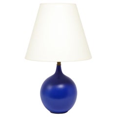 Aldo Londi Cobalt Blue Ceramic Table Lamp, Italy 1960's