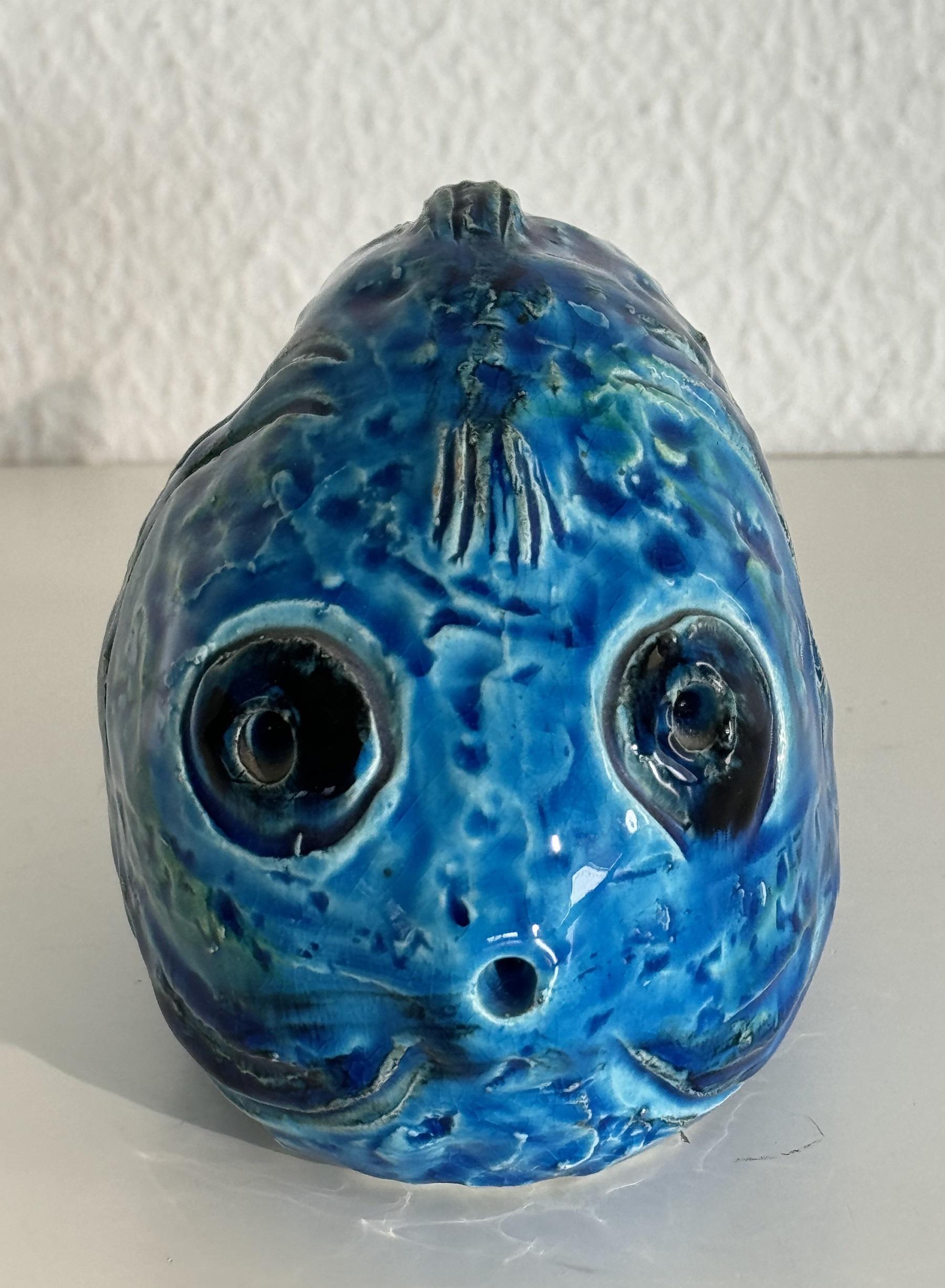 Aldo Londi per Bitossi Fish Rimini Blu Design, Italia 1960s in vendita 3