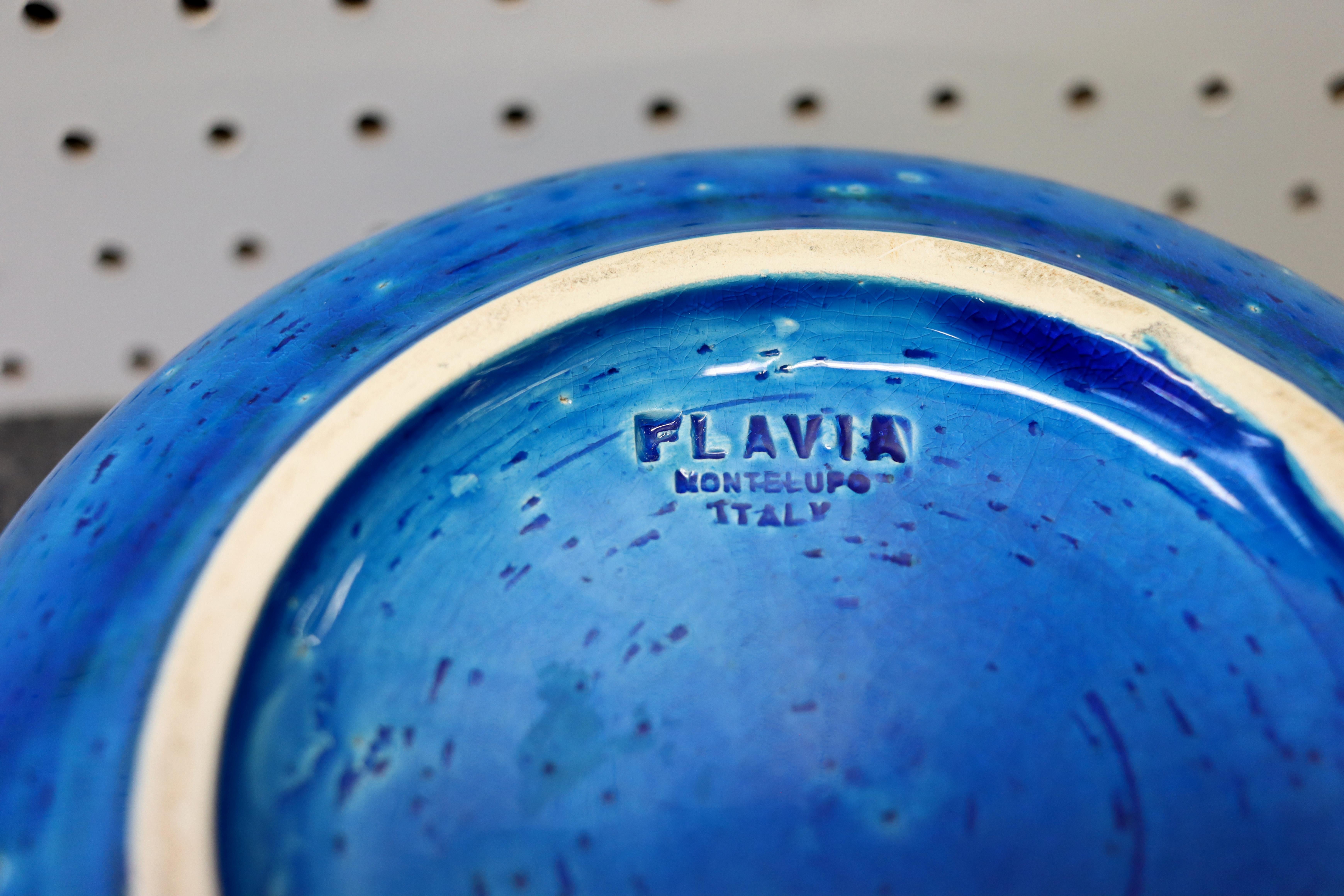 Aldo Londi Flavia Bitossi Rimini Blue Italian Ceramic Bowl 5