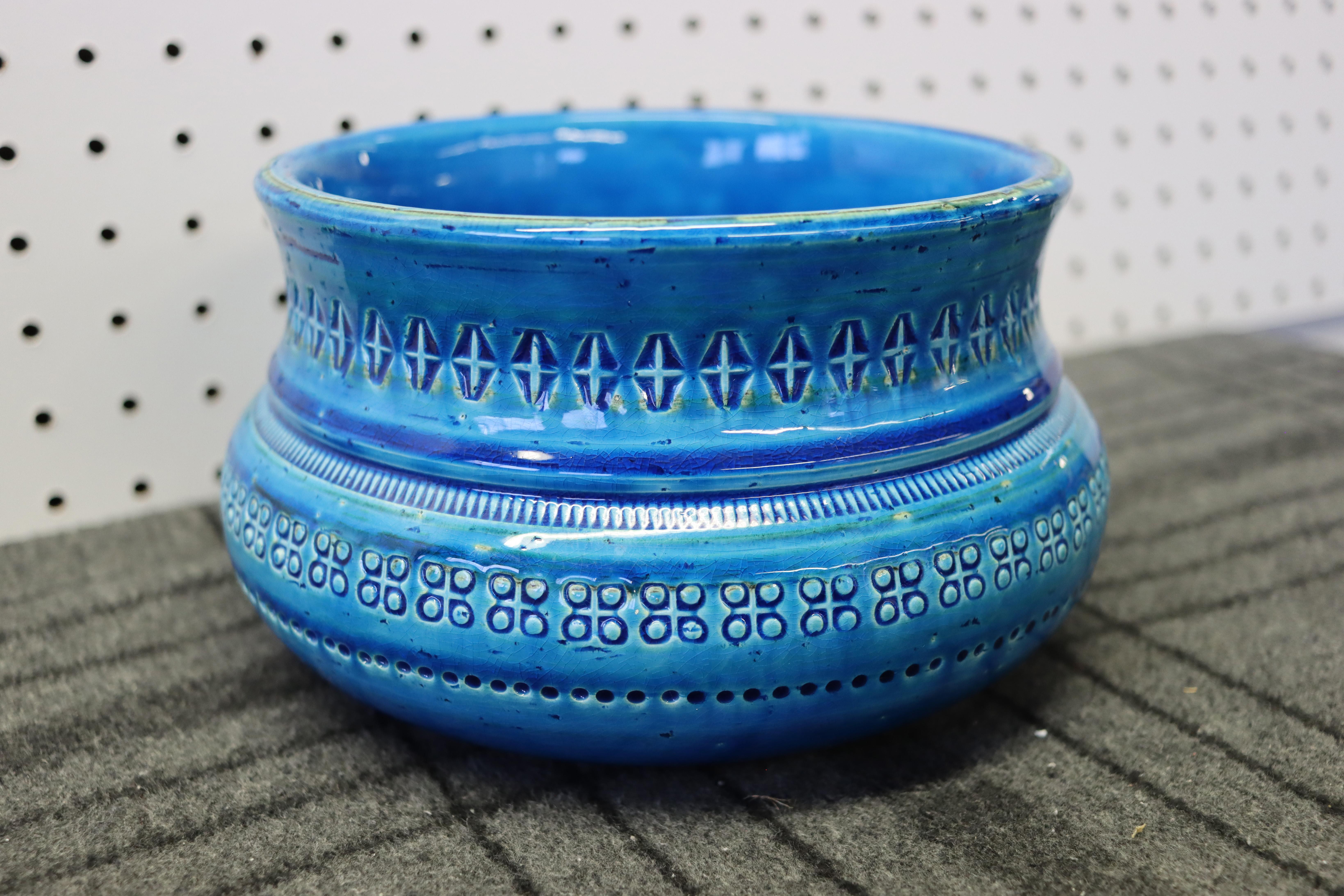 Aldo Londi Flavia Bitossi Rimini Blue Italian Ceramic Bowl 2