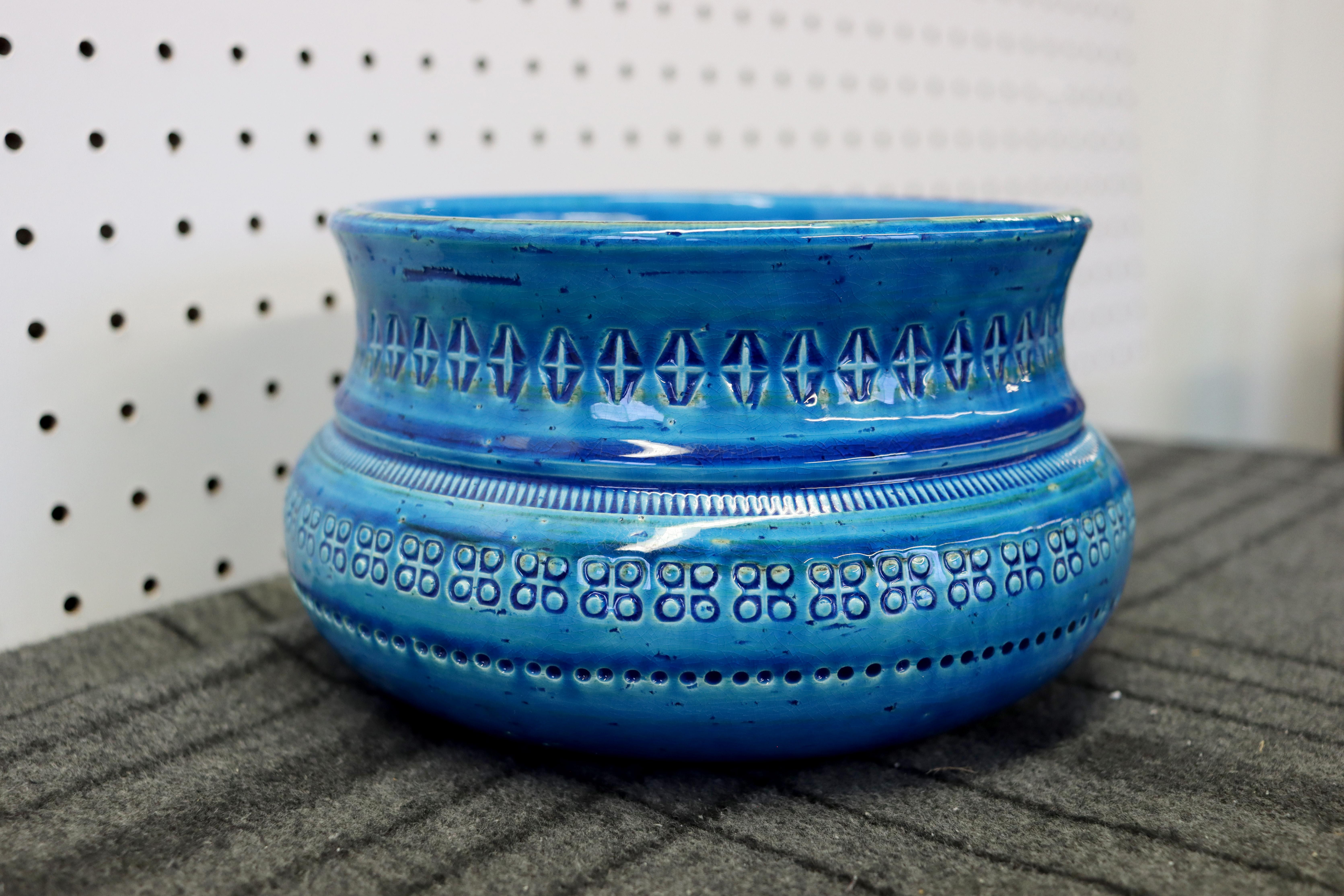 Aldo Londi Flavia Bitossi Rimini Blue Italian Ceramic Bowl 3