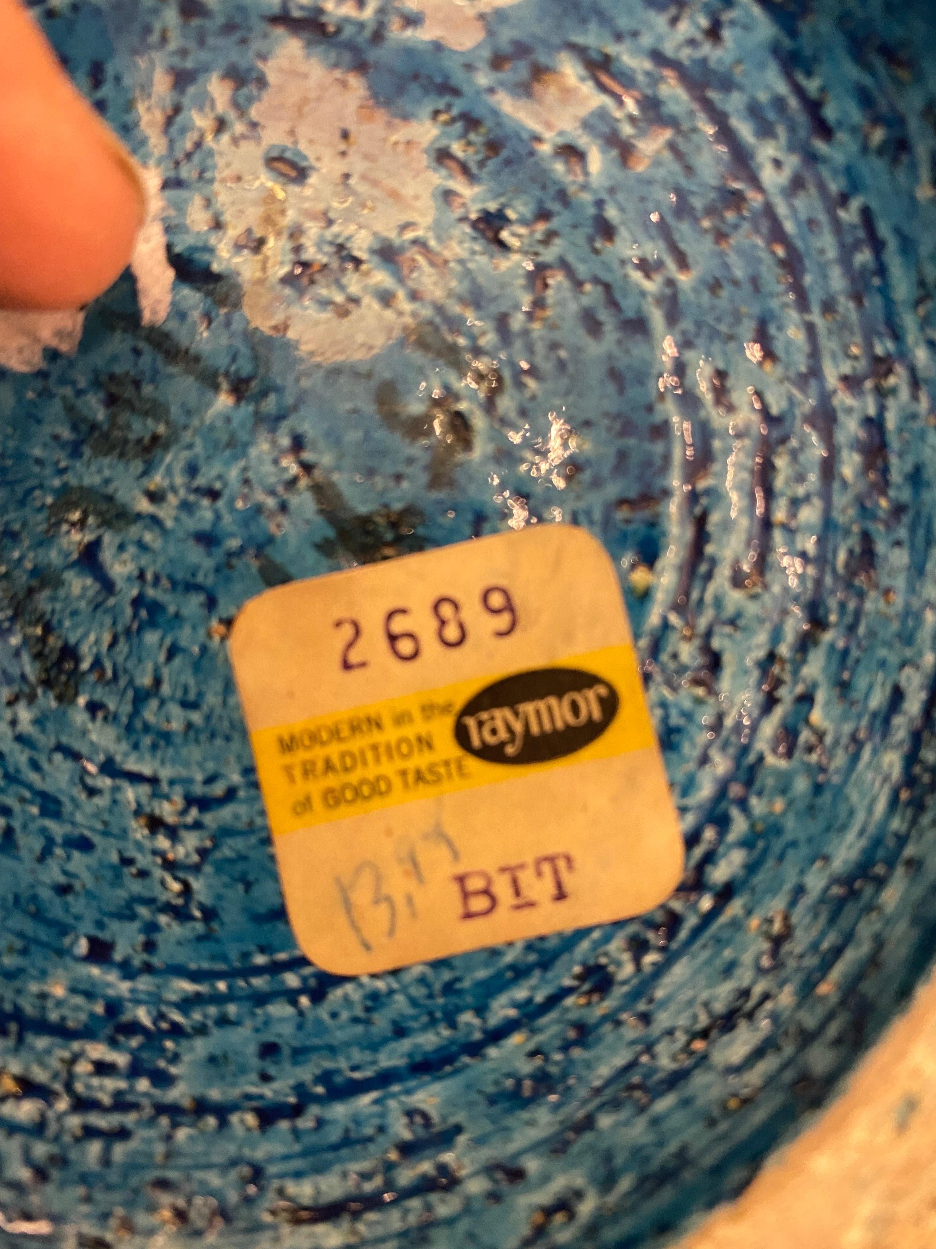 Milieu du XXe siècle Grand vase en céramique Rimini Blu d'Aldo Londi pour Bitossi en vente