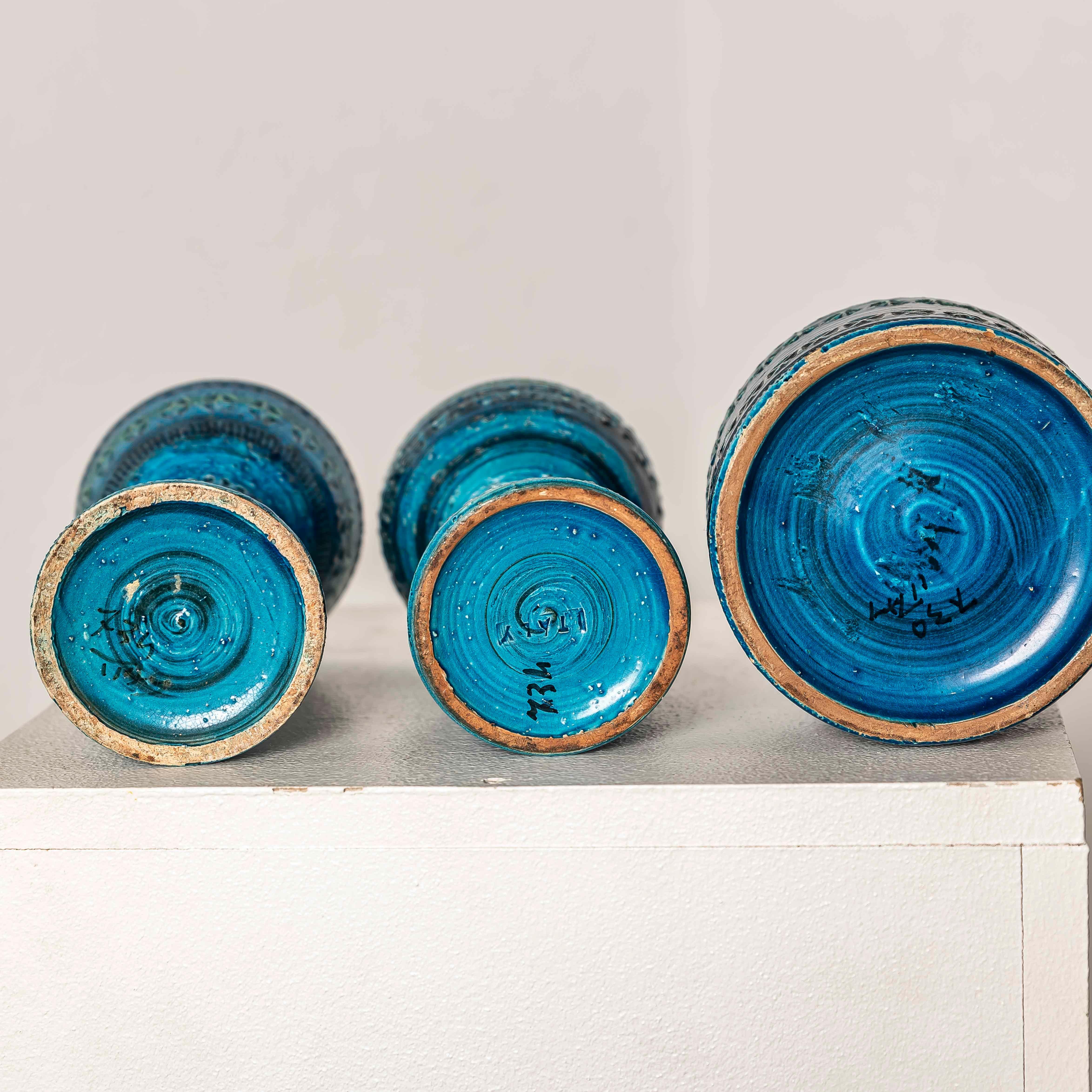 Aldo Londi for Bitossi 3 set Rimini pieces, Italy 1970s In Good Condition For Sale In BARCELONA, ES