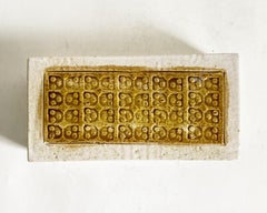 Aldo Londi for Bitossi Attributed Ceramic Lidded Box with Relief Tile Lid