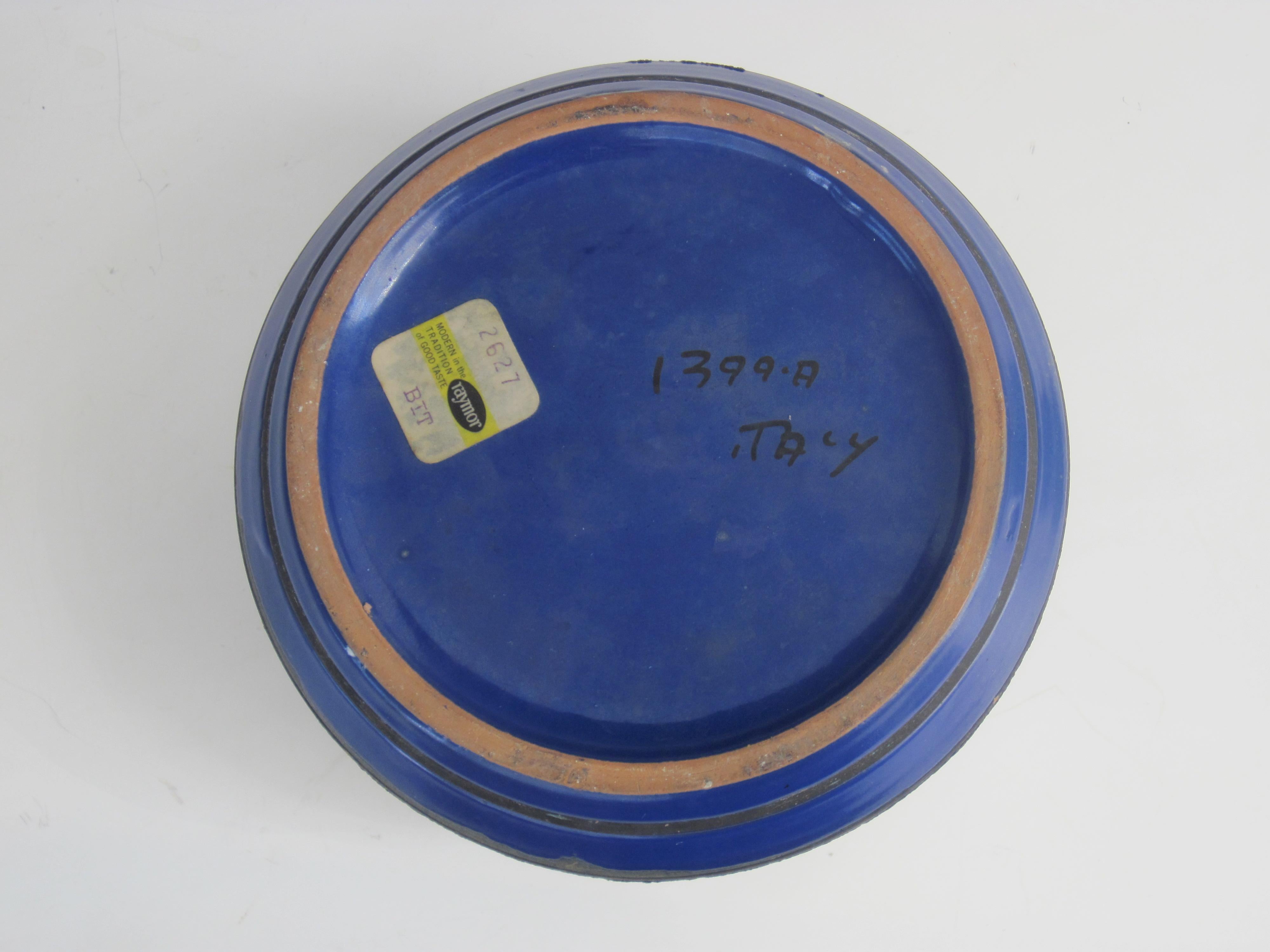 Pot à couvercle rayé Cambogia d'Aldo Londi pour Bitossi, années 1950 en vente 4