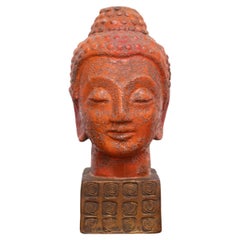 Vintage Aldo Londi for Bitossi Ceramic Buddha Head