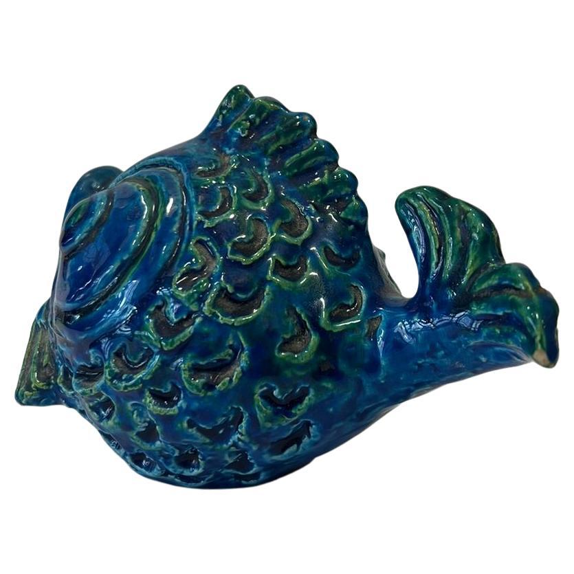 Aldo Londi für Bitossi Spardose mit Fisch aus Keramik (Mitte des 20. Jahrhunderts)