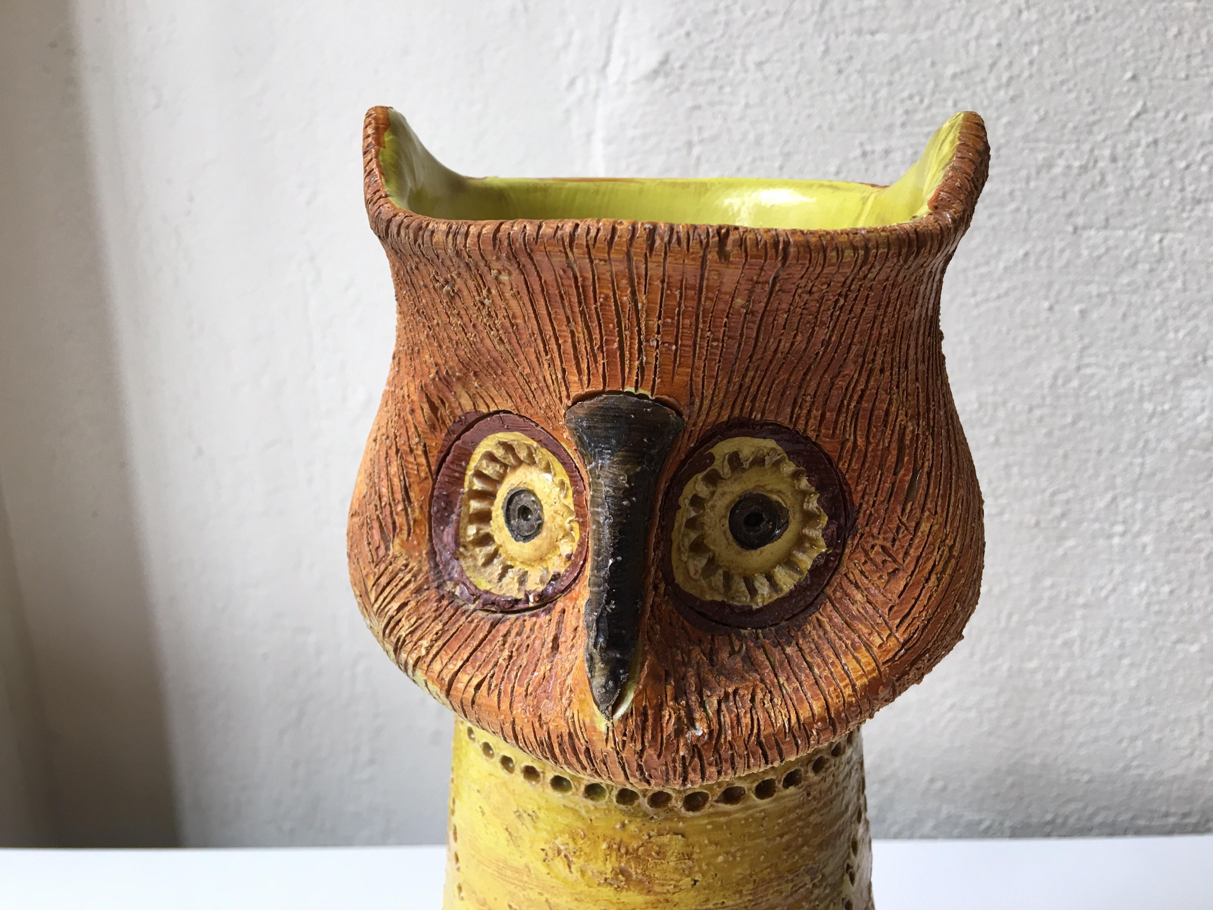 Aldo Londi for Bitossi Ceramic Owl  Rosenthal Netter In Good Condition In Philadelphia, PA