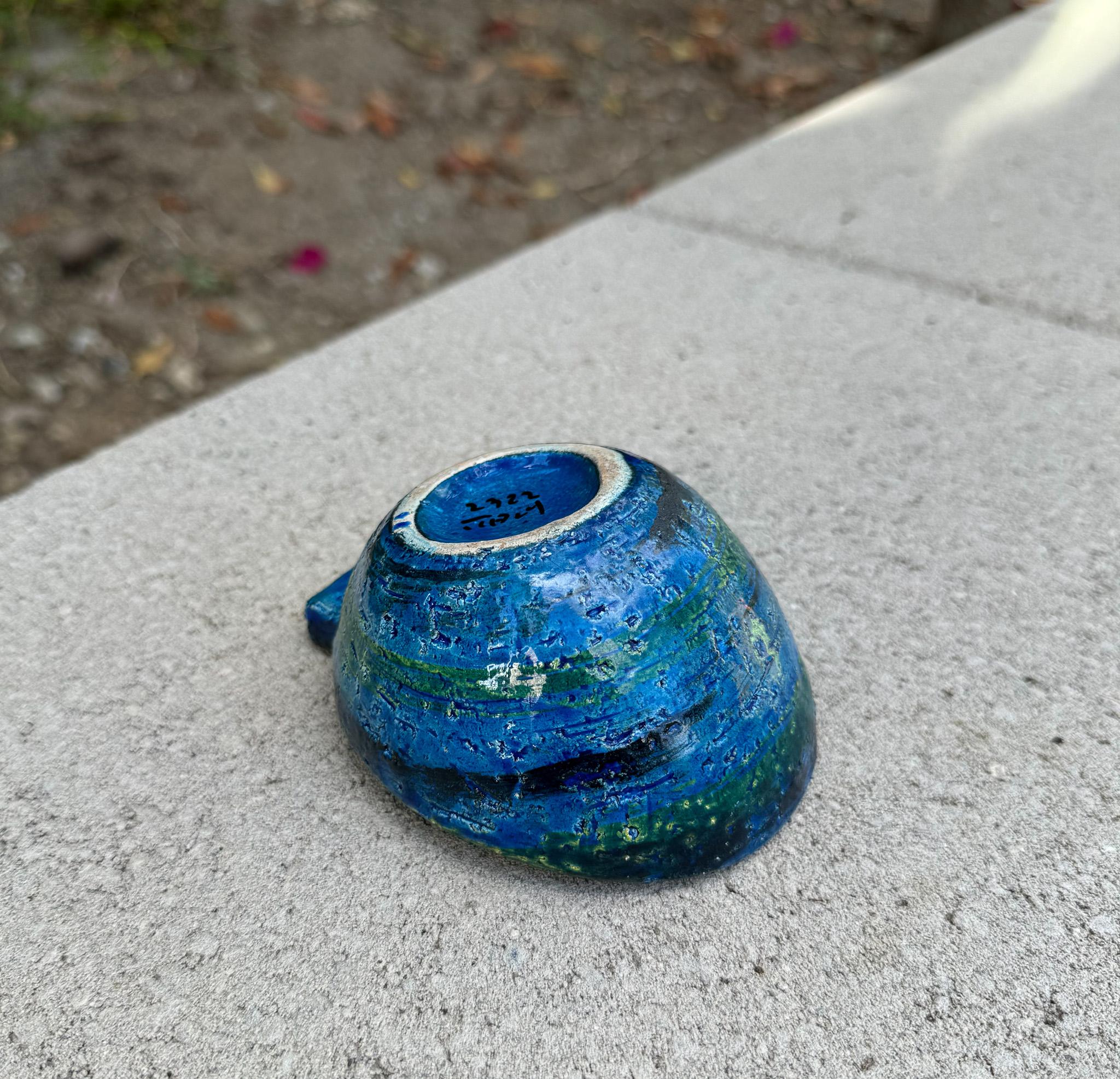 Aldo Londi for Bitossi Ceramic Rimini Blu Bowl / Ashtray, Italy c.1965 For Sale 3