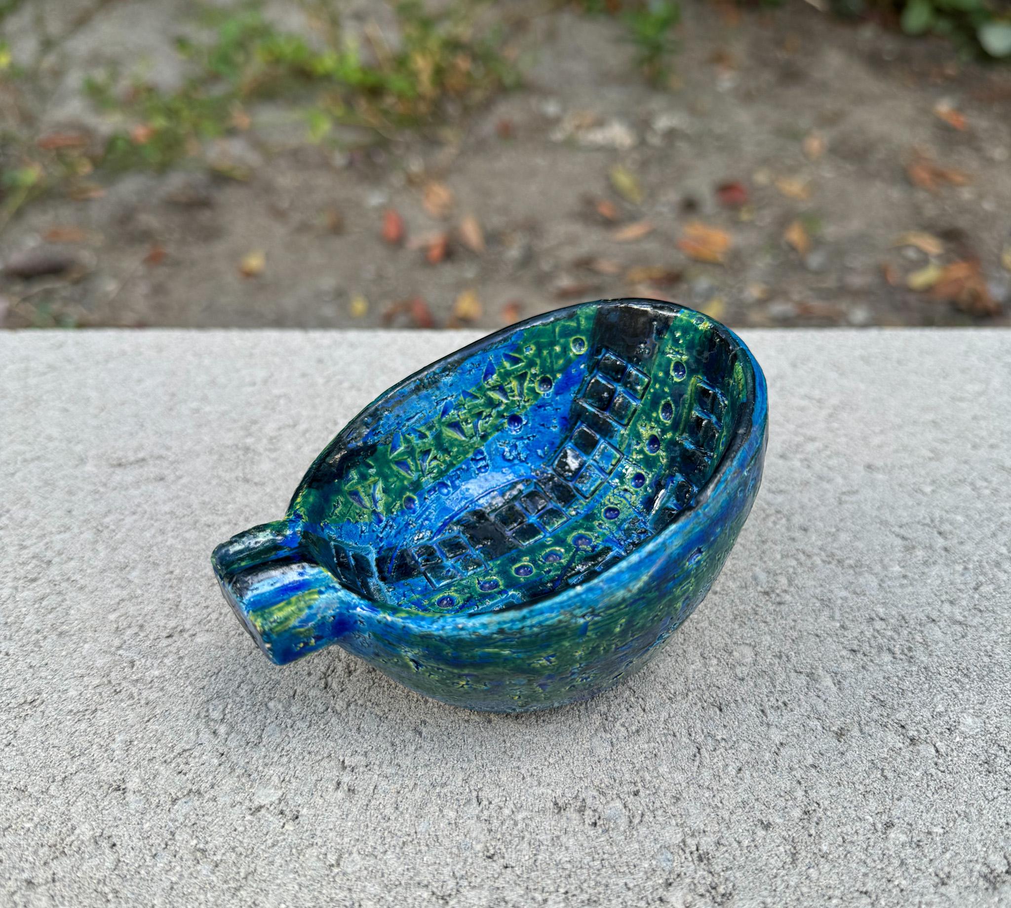 Aldo Londi for Bitossi Ceramic Rimini Blu Bowl / Ashtray, Italy c.1965 For Sale 8