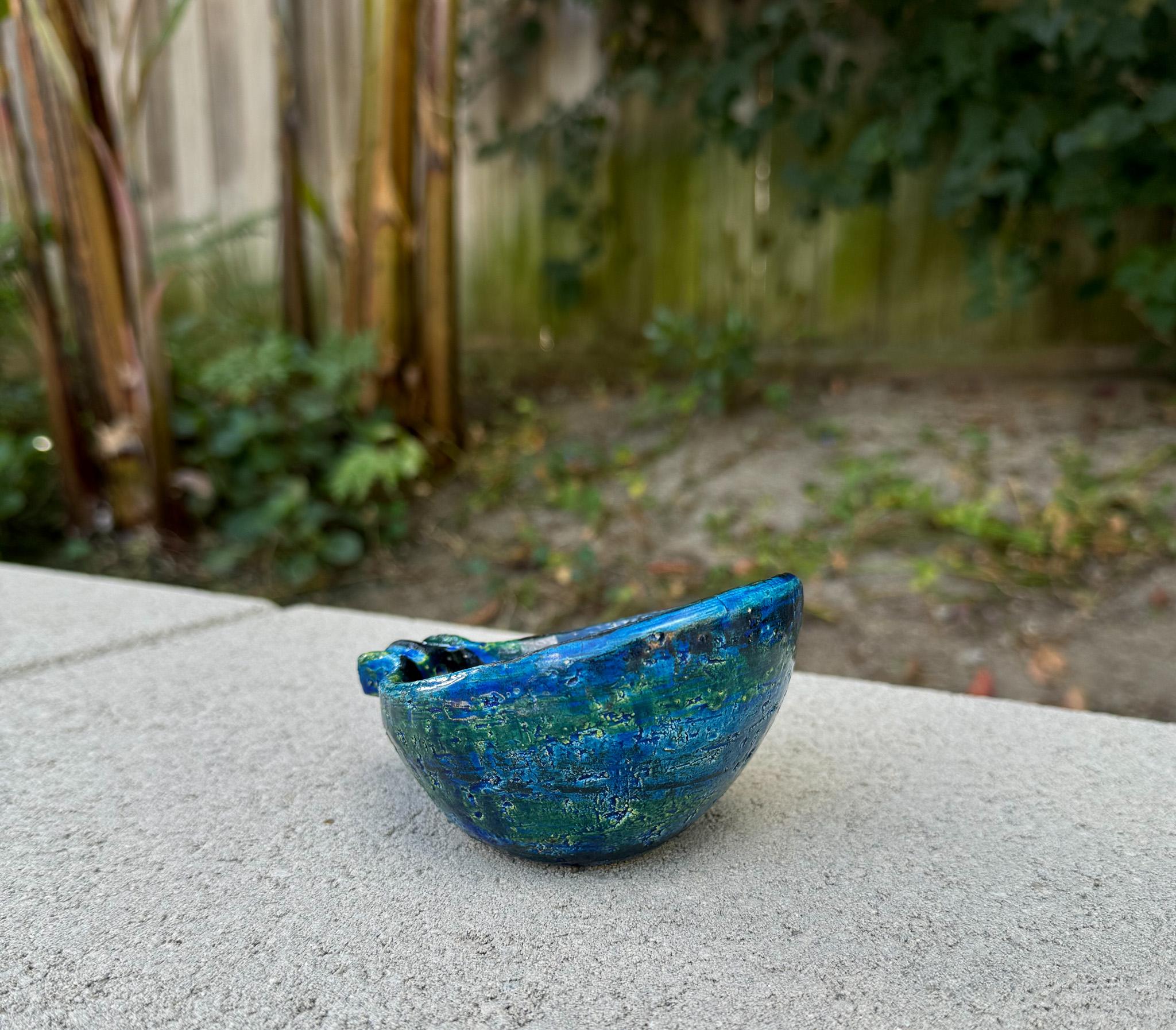Aldo Londi for Bitossi Ceramic Rimini Blu Bowl / Ashtray, Italy c.1965 For Sale 10