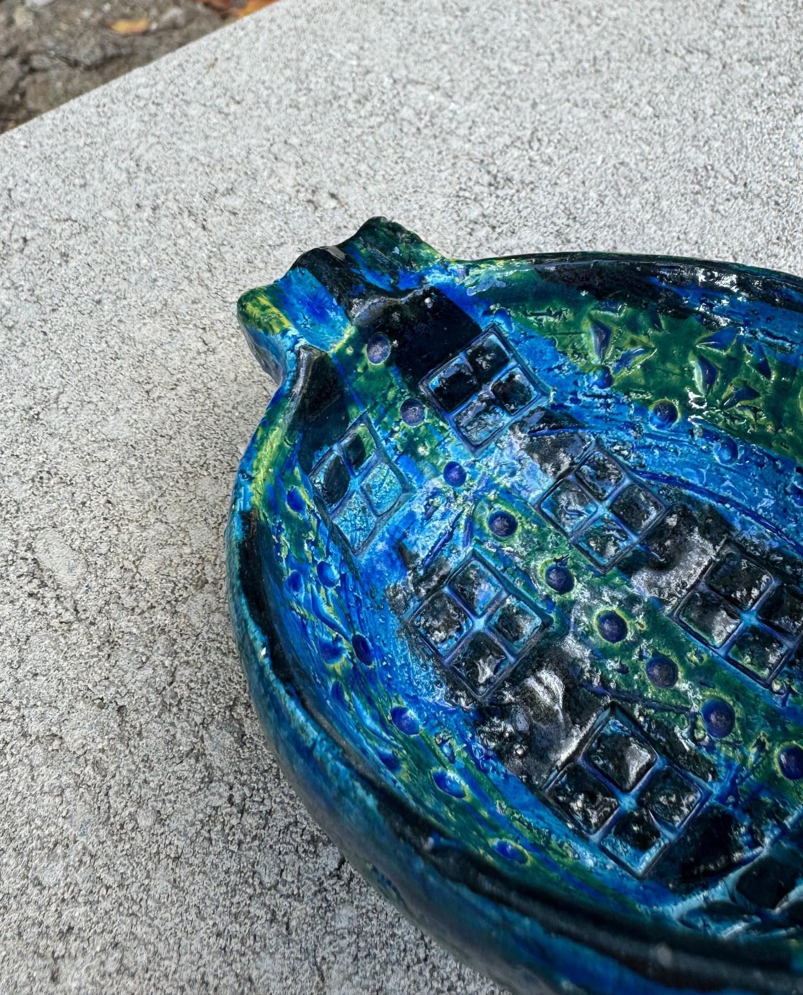 Aldo Londi for Bitossi Ceramic Rimini Blu Bowl / Ashtray, Italy c.1965 For Sale 11