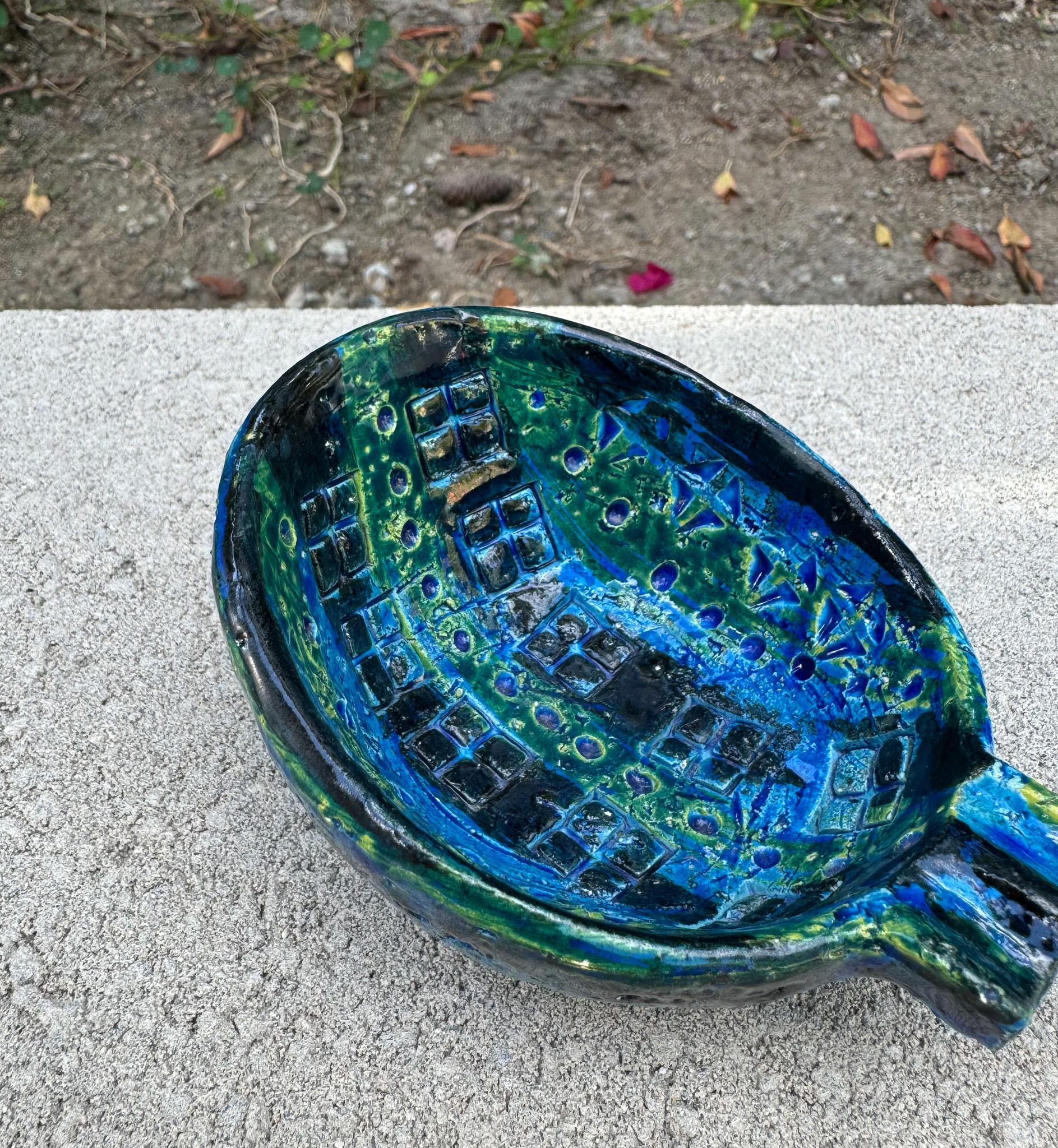 Aldo Londi for Bitossi Ceramic Rimini Blu Bowl / Ashtray, Italy c.1965 For Sale 2