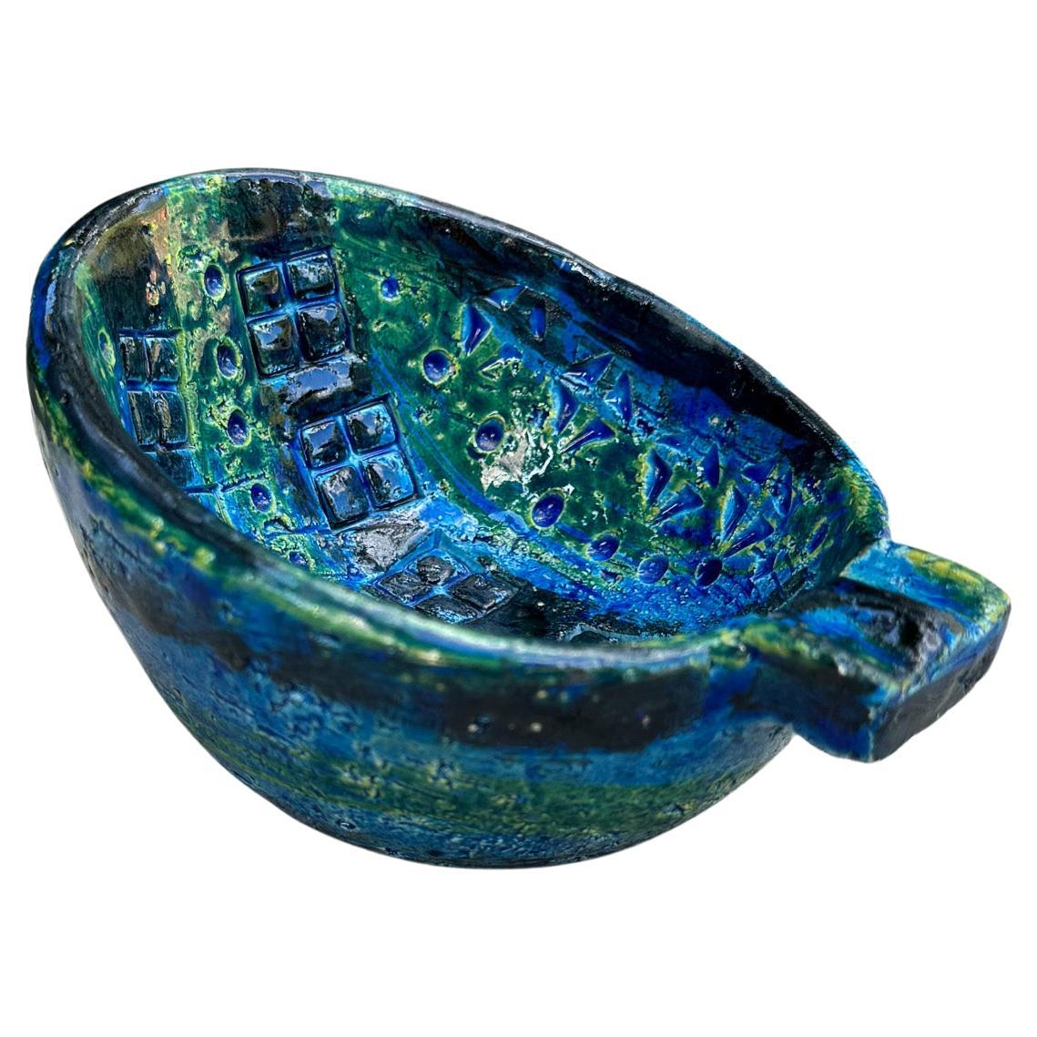 Bol / cendrier Rimini Blu en céramique d'Aldo Londi pour Bitossi, Italie, vers 1965