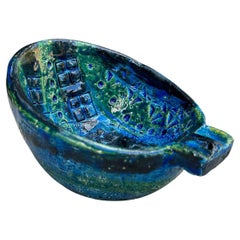 Bol / cendrier Rimini Blu en céramique d'Aldo Londi pour Bitossi, Italie, vers 1965