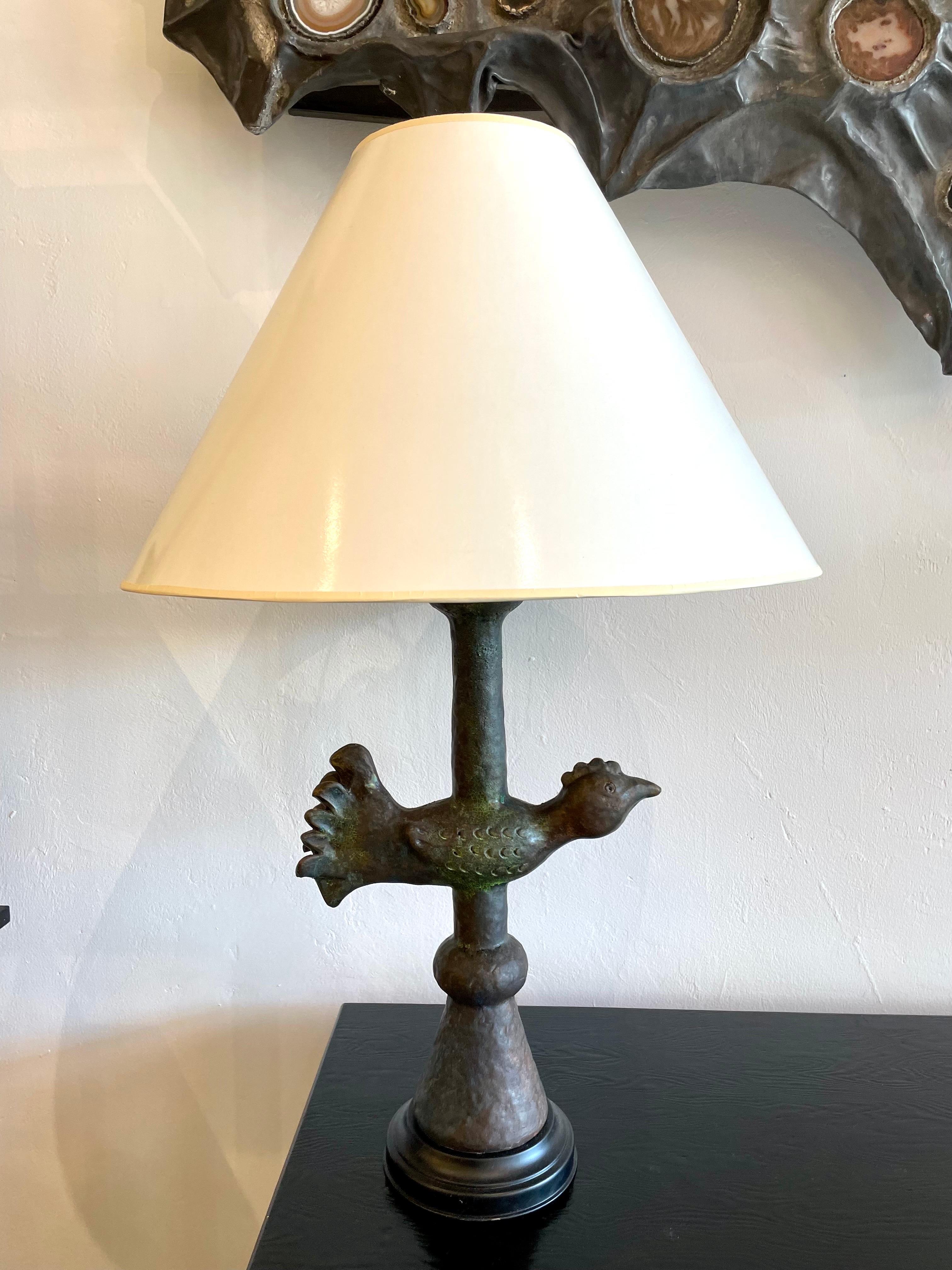 Aldo Londi for Bitossi Ceramic Rooster Lamp 3