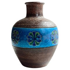 Aldo Londi for Bitossi Ceramic Vase, Italy, 1960s