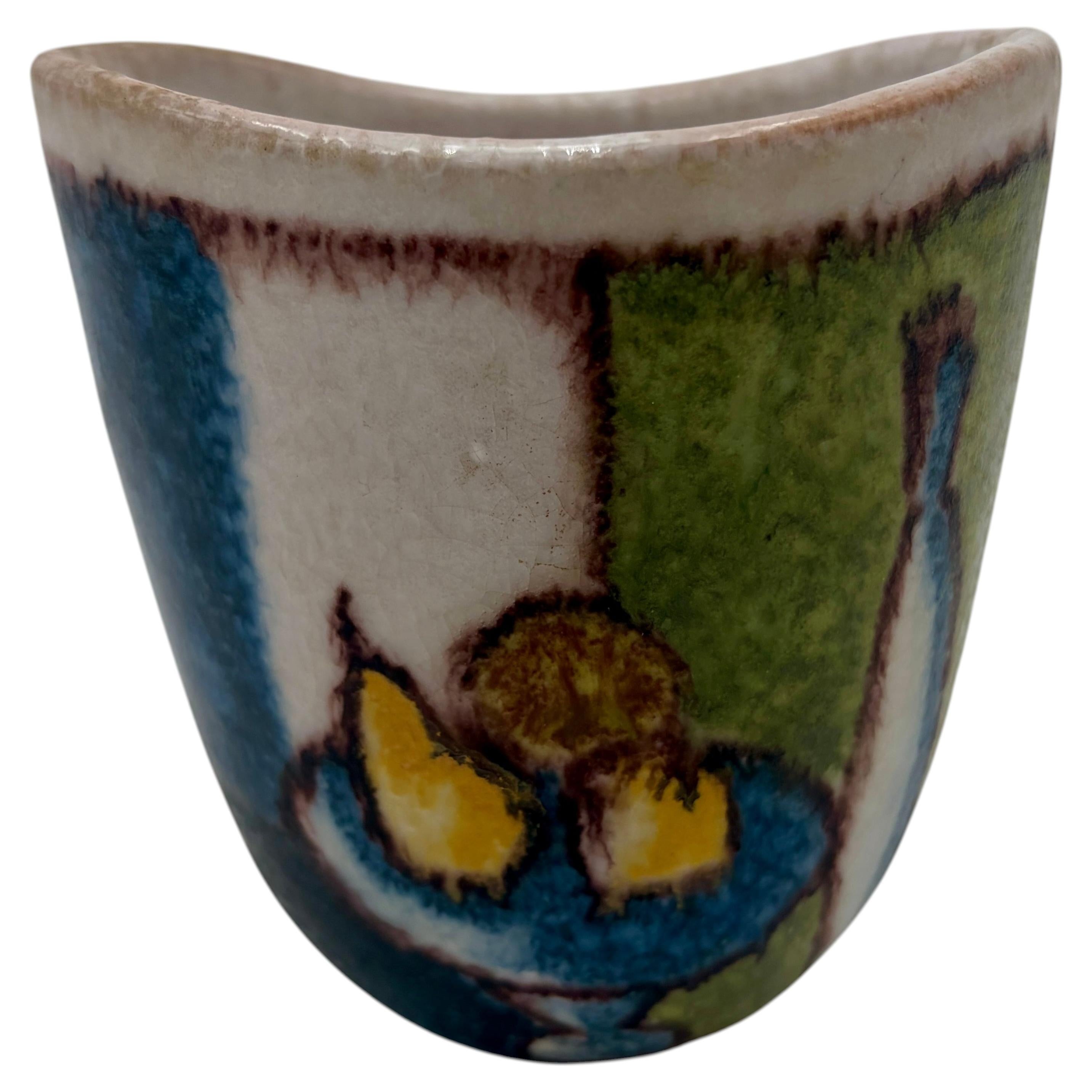 Aldo Londi for Bitossi Ceramic Vase Raymor Italy 1960s