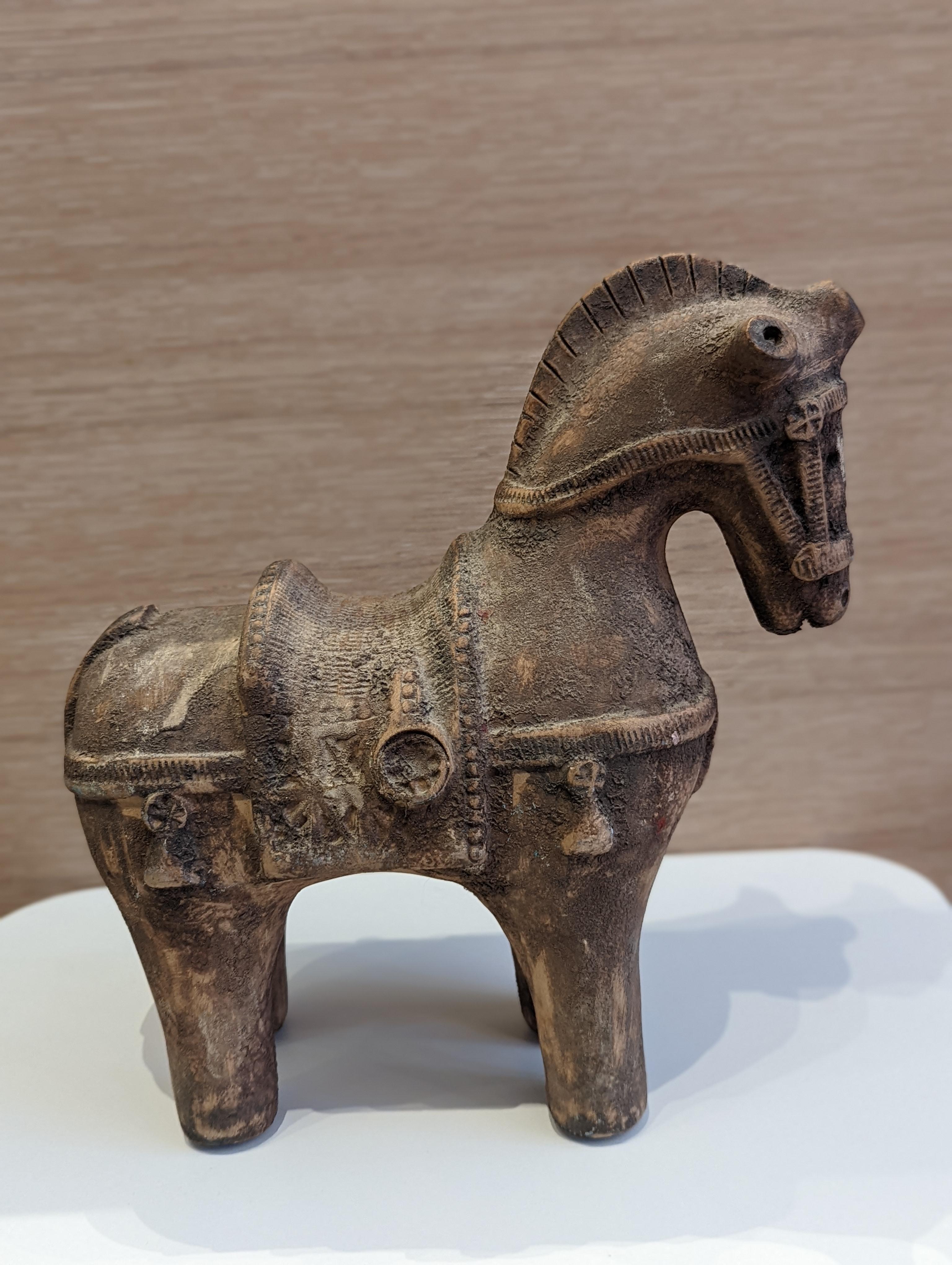 Mid-Century Modern Aldo Londi pour Bitossi Ceramic War Horse en vente