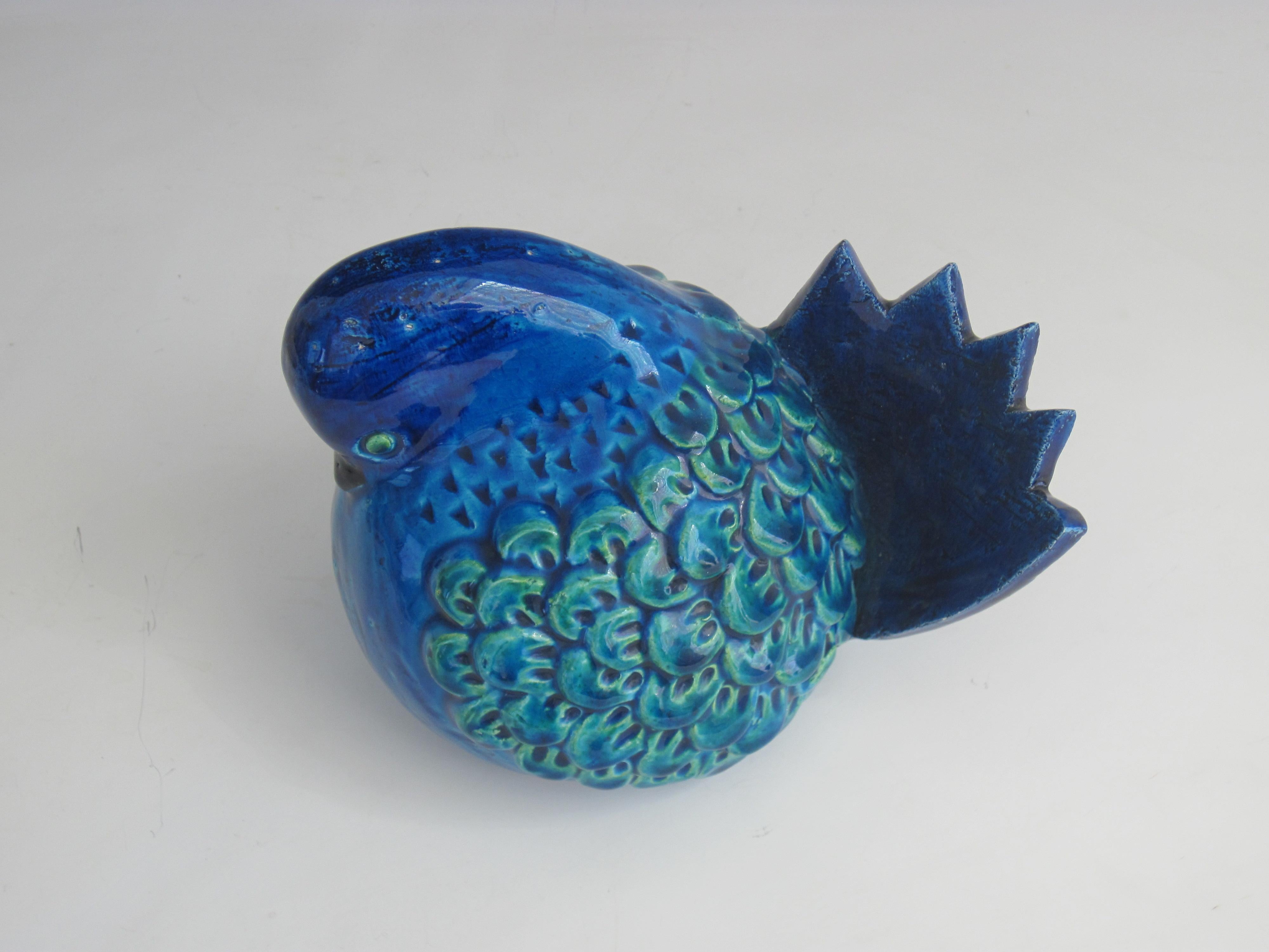 Aldo Londi for Bitossi Ceramiche Rimini Blue Bird Sculpture 3