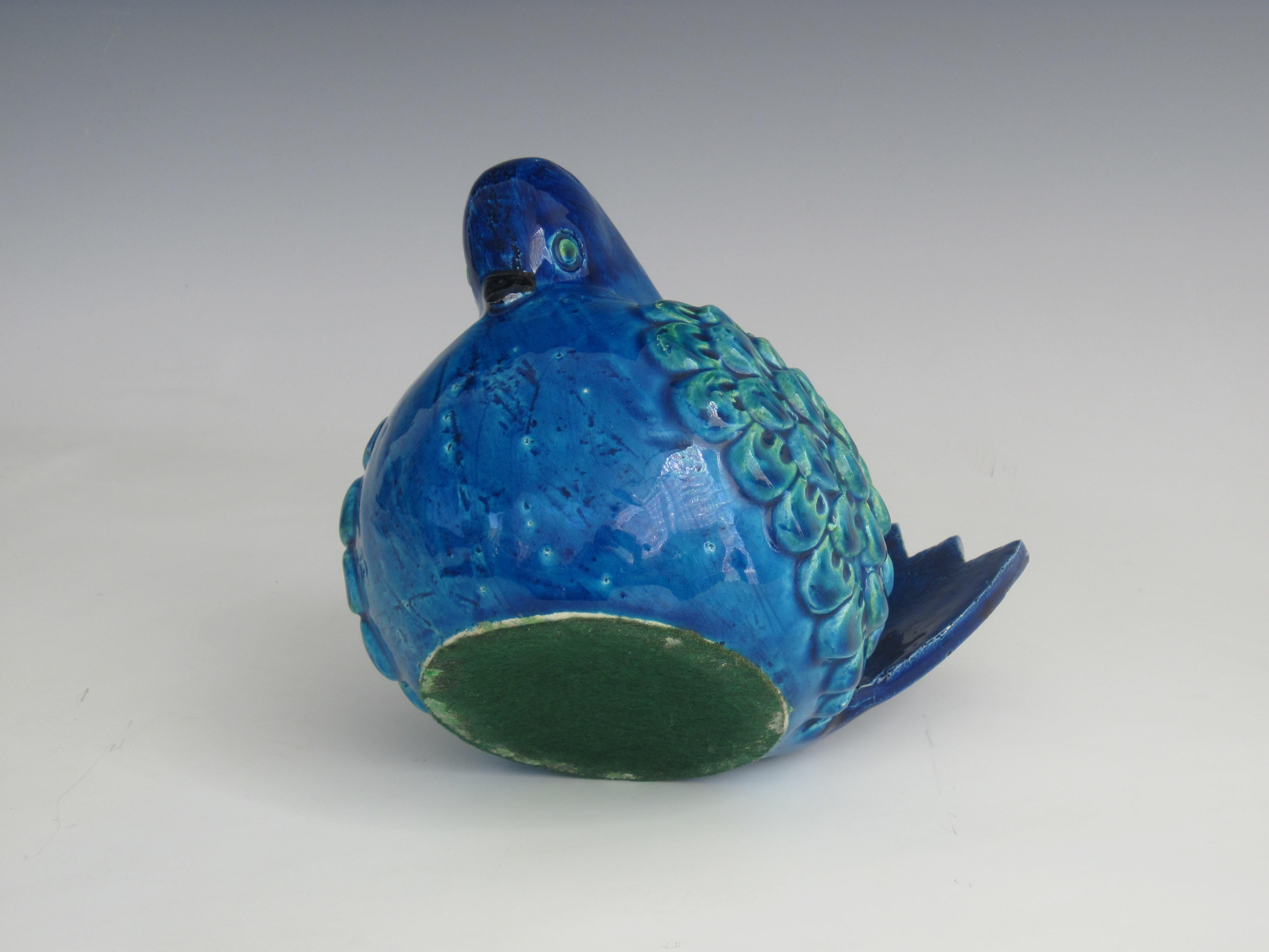 Aldo Londi for Bitossi Ceramiche Rimini Blue Bird Sculpture 4