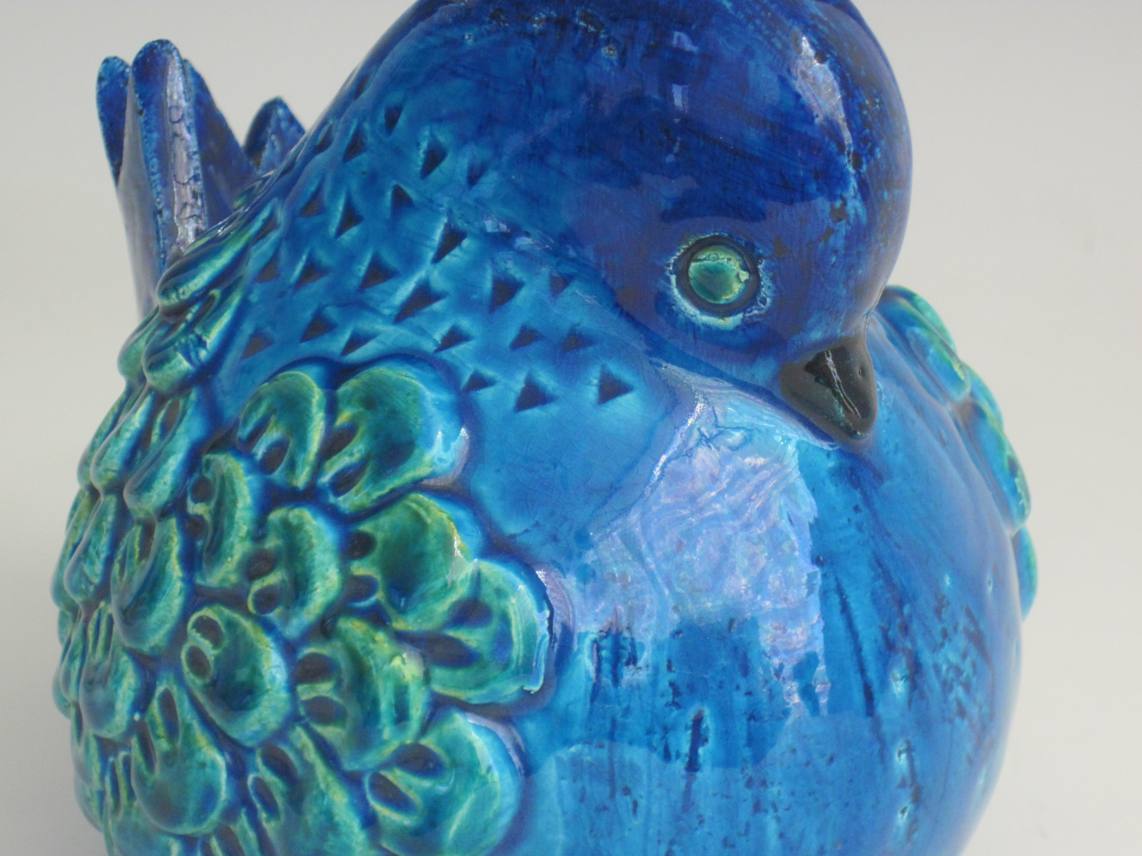 Aldo Londi for Bitossi Ceramiche Rimini Blue Bird Sculpture 6