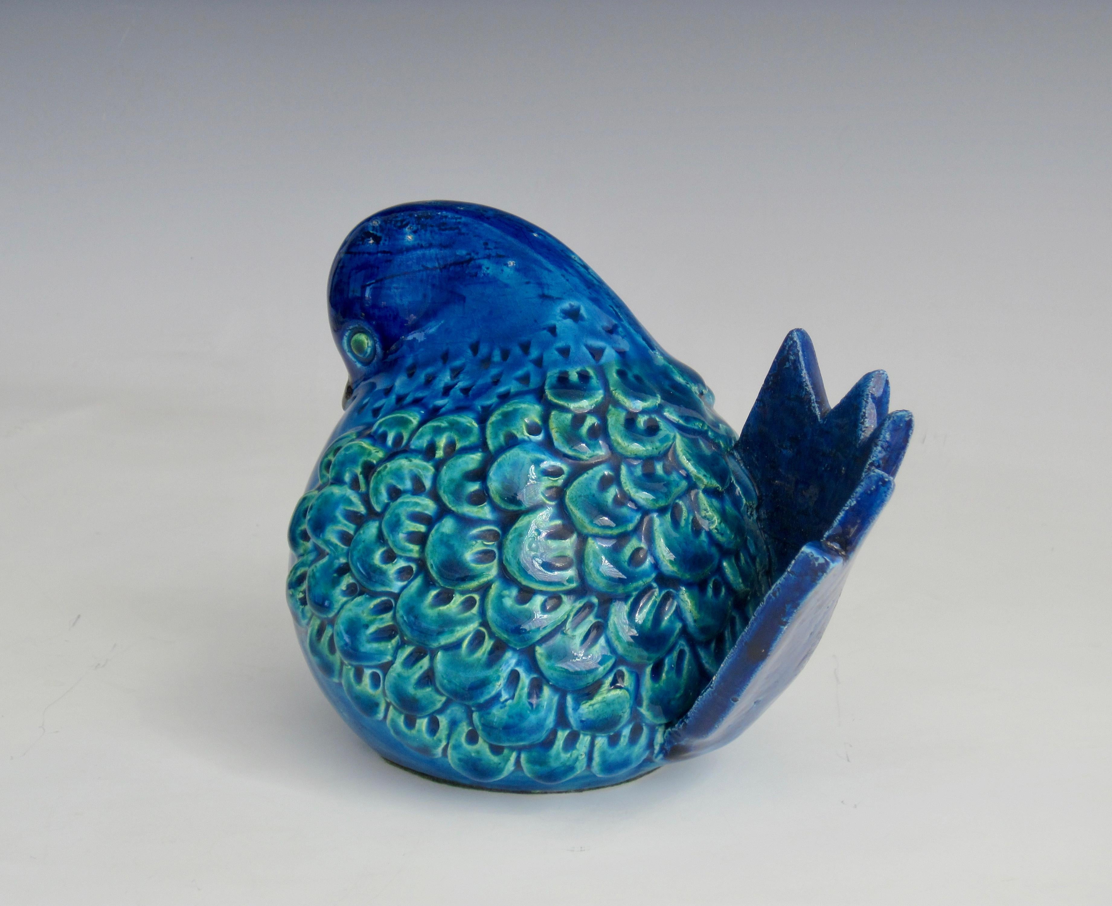 Aldo Londi for Bitossi Ceramiche Rimini Blue Bird Sculpture 1