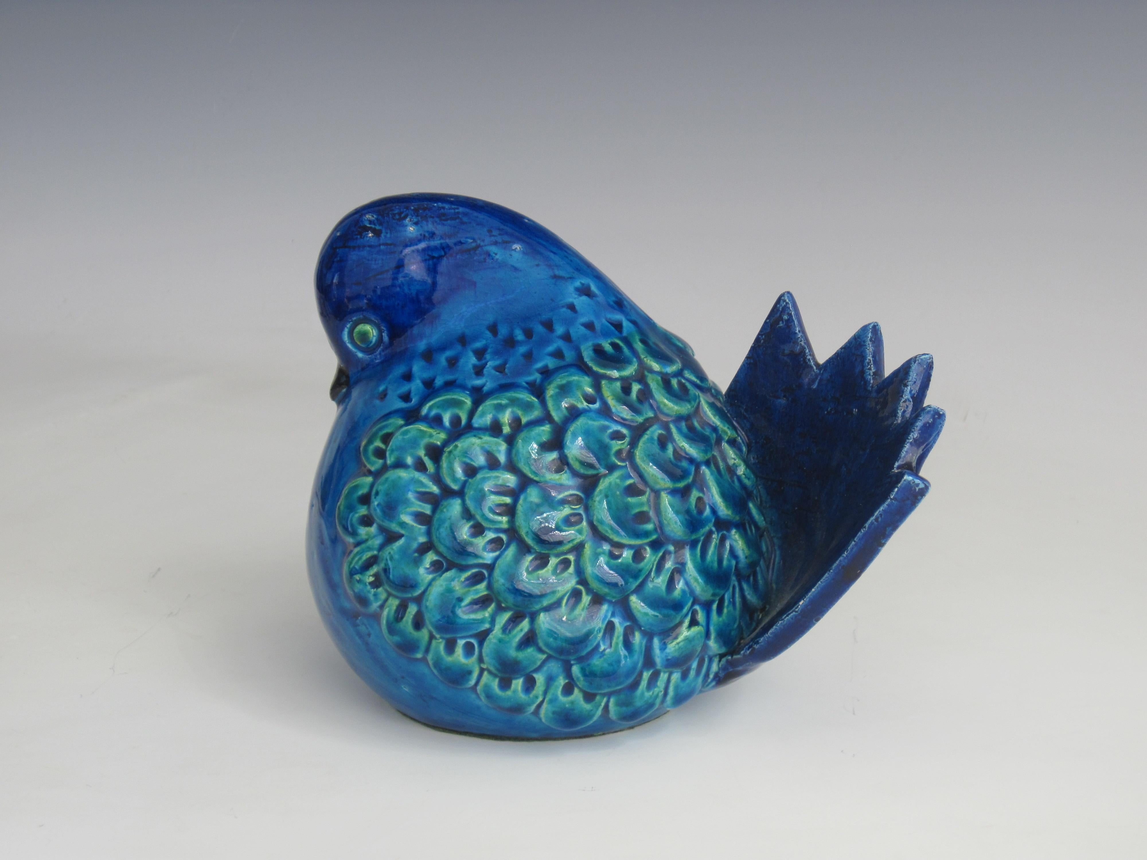 Aldo Londi for Bitossi Ceramiche Rimini Blue Bird Sculpture 2