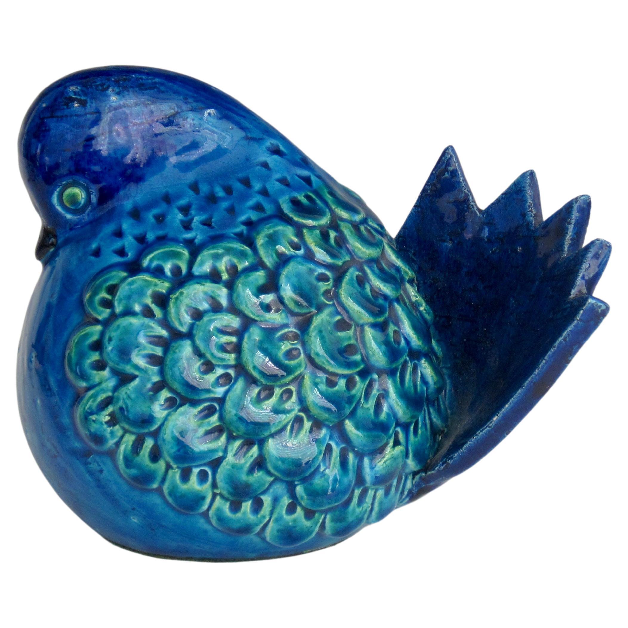 Aldo Londi for Bitossi Ceramiche Rimini Blue Bird Sculpture For Sale at  1stDibs