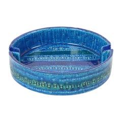 Aldo Londi for Bitossi Ceramics Ashtray Vide Poche Rimini Blue