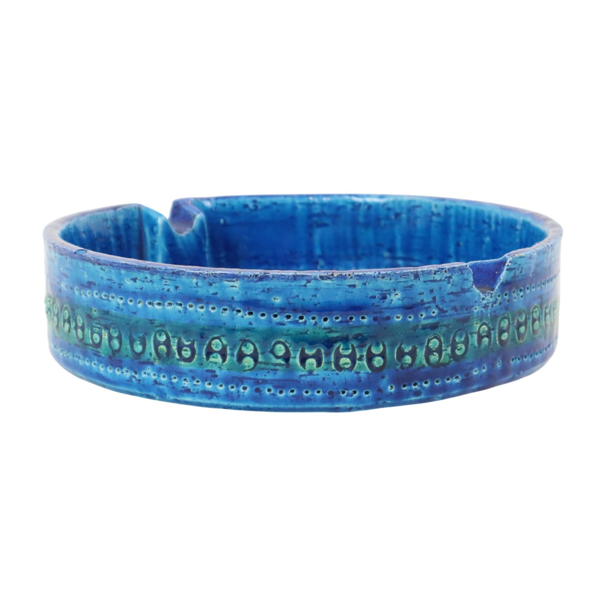 Aldo Londi for Bitossi Ceramics Cendrier Vide Poche Rimini Blue Bon état - En vente à Poperinge, BE
