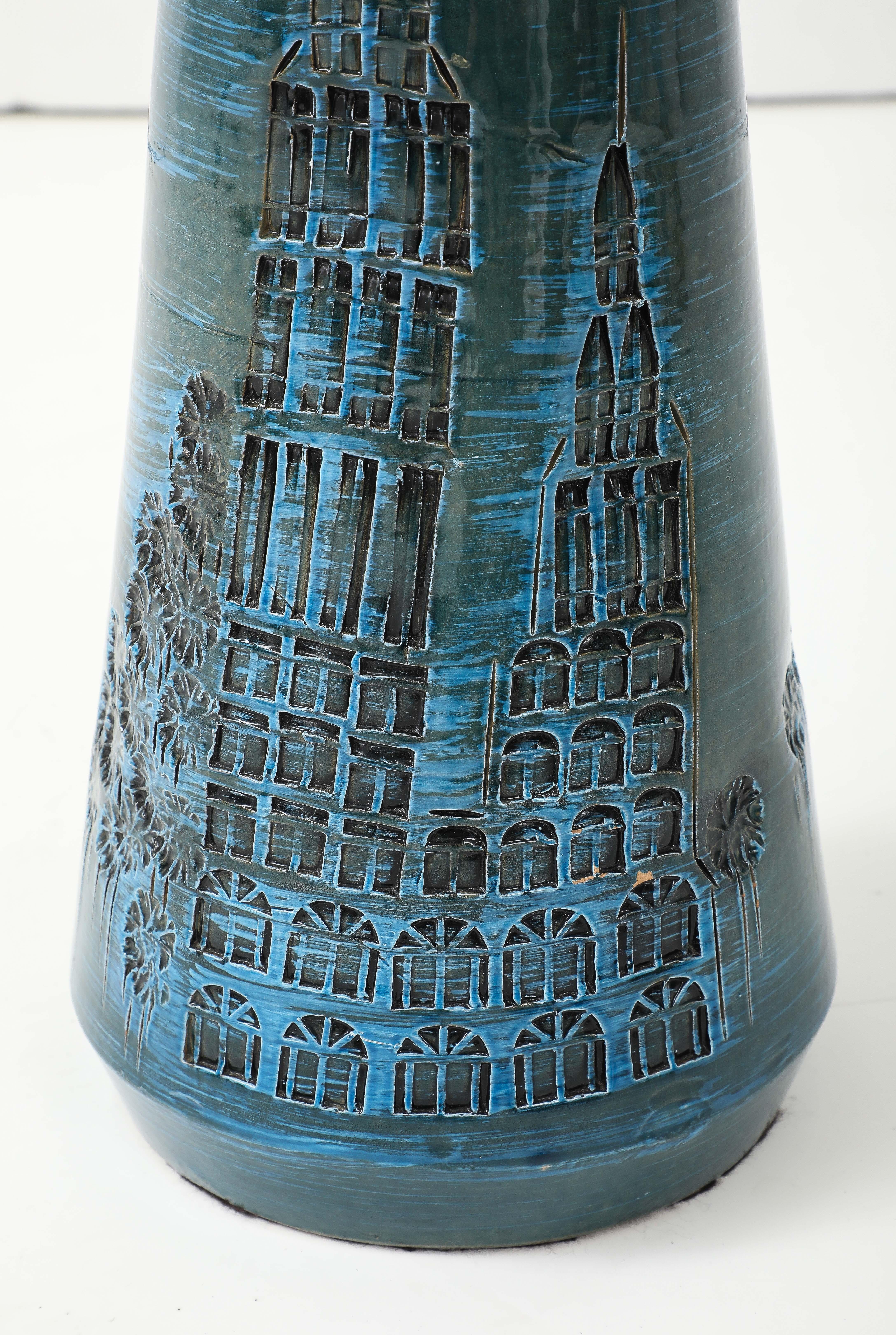 Aldo Londi For Bitossi Cityscape Table Lamp For Sale 5