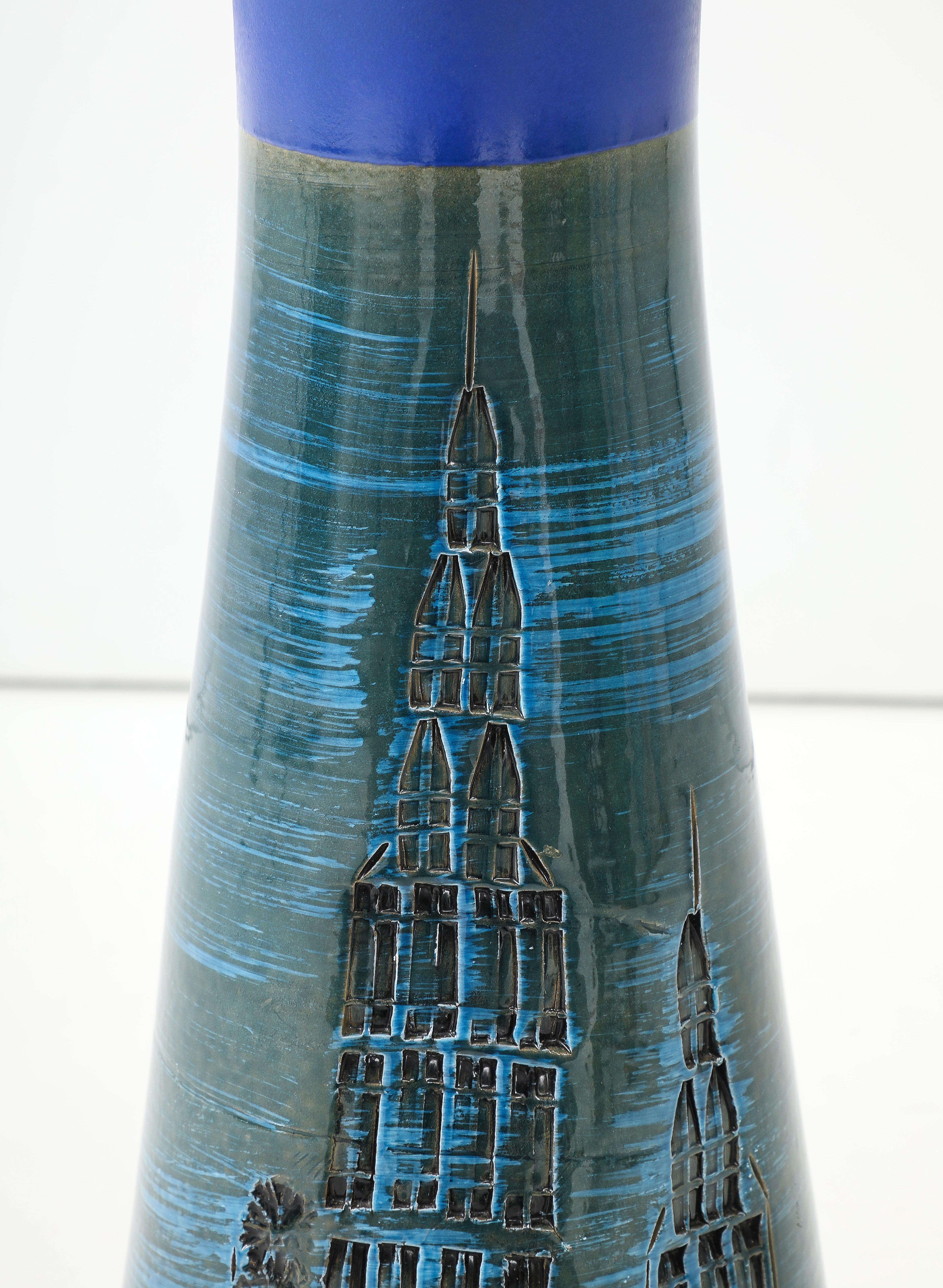 Aldo Londi For Bitossi Cityscape Table Lamp For Sale 6