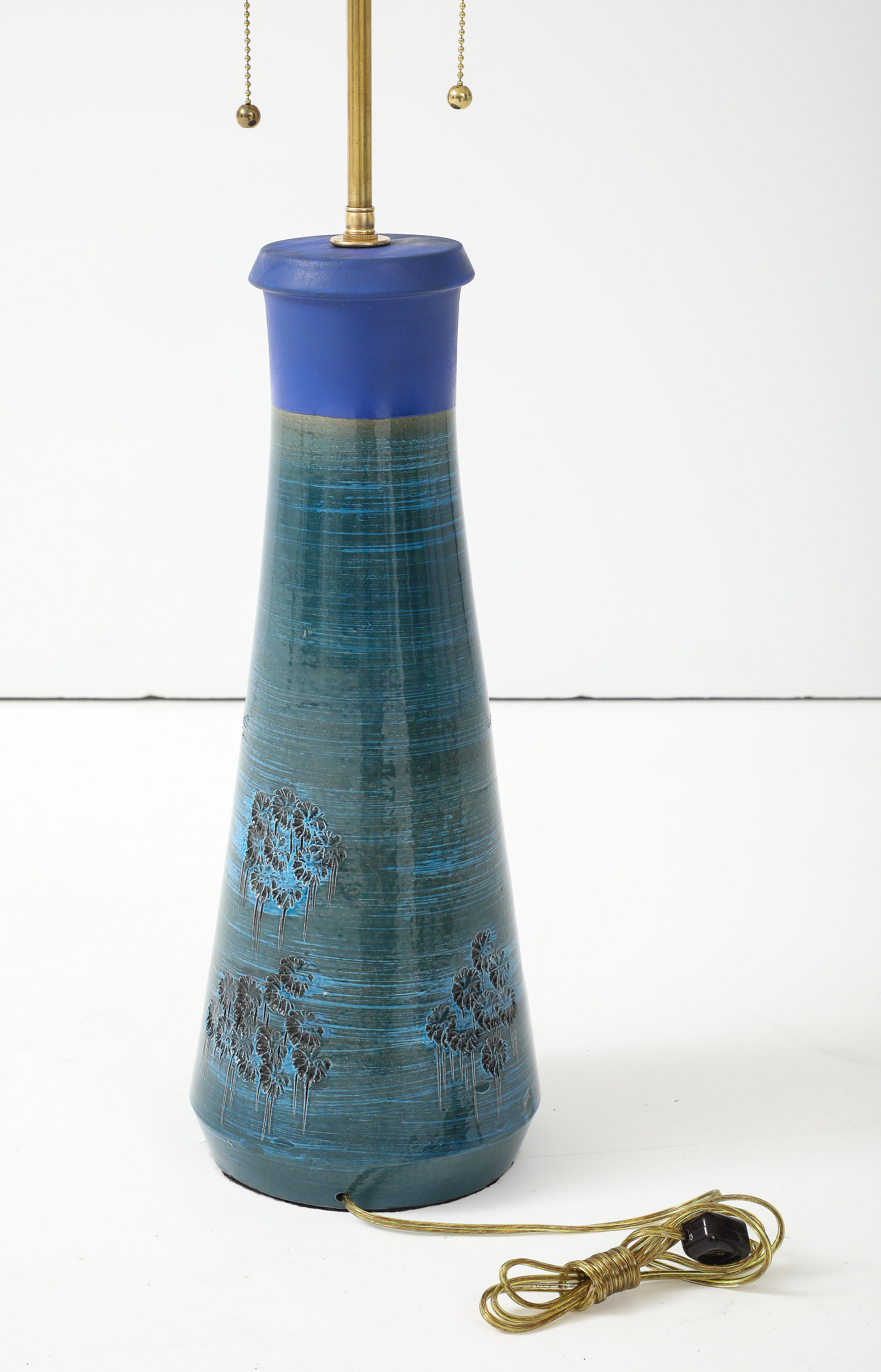 Italian Aldo Londi For Bitossi Cityscape Table Lamp For Sale