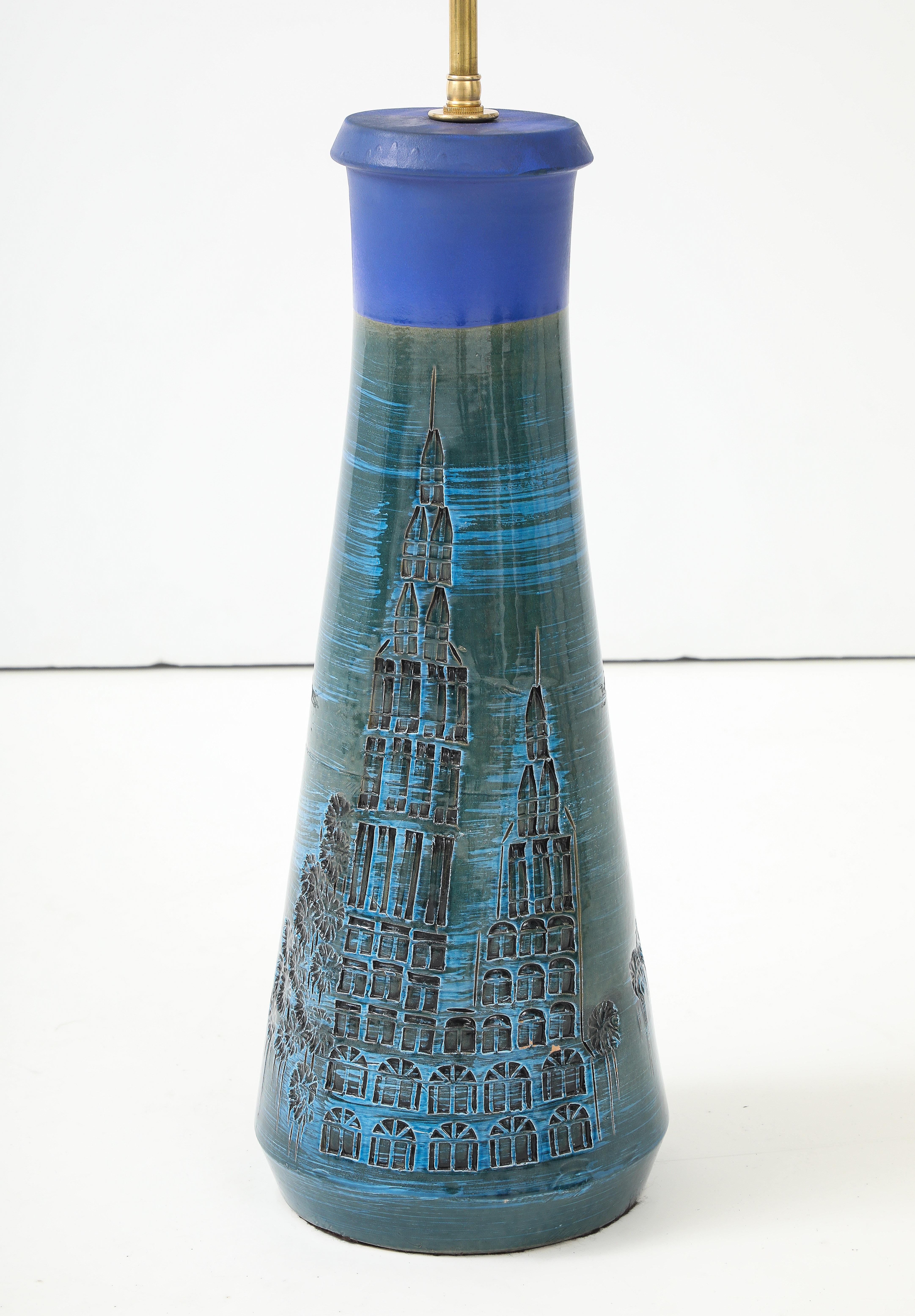 Aldo Londi For Bitossi Cityscape Table Lamp For Sale 1