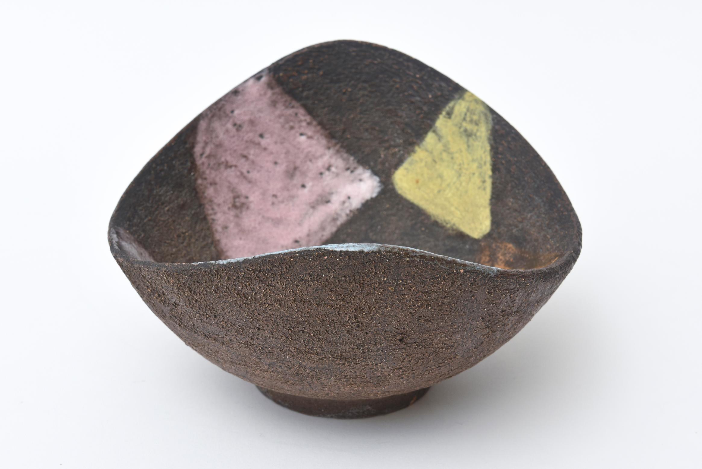 Mid-20th Century Aldo Londi for Bitossi Glazed Ceramic Bowl Mid-Century Modern Italian