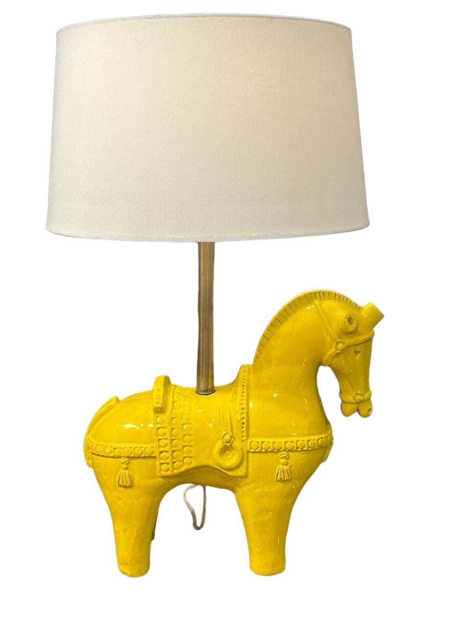 Mid-Century Modern Aldo Londi for Bitossi Italian Horse Lamp