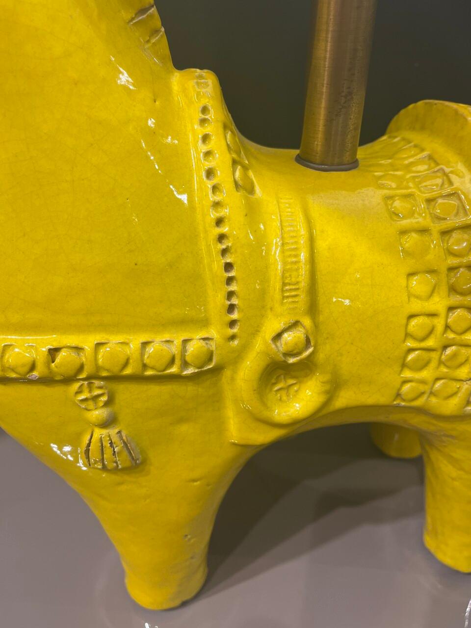 Ceramic Aldo Londi for Bitossi Italian Horse Lamp