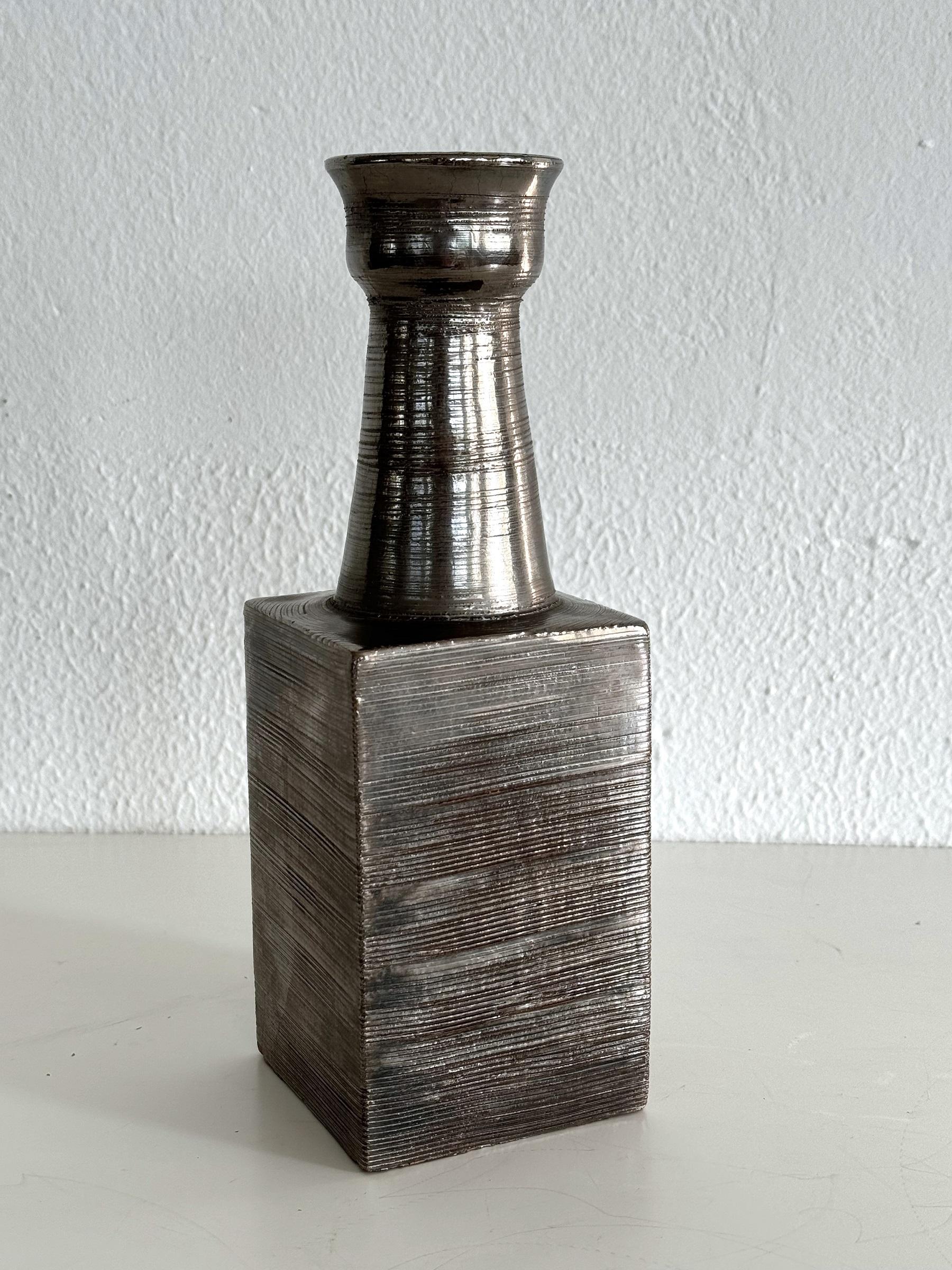 Mid-Century Modern Aldo Londi pour Bitossi Vase en céramique italien du milieu du siècle, années 1960 en vente