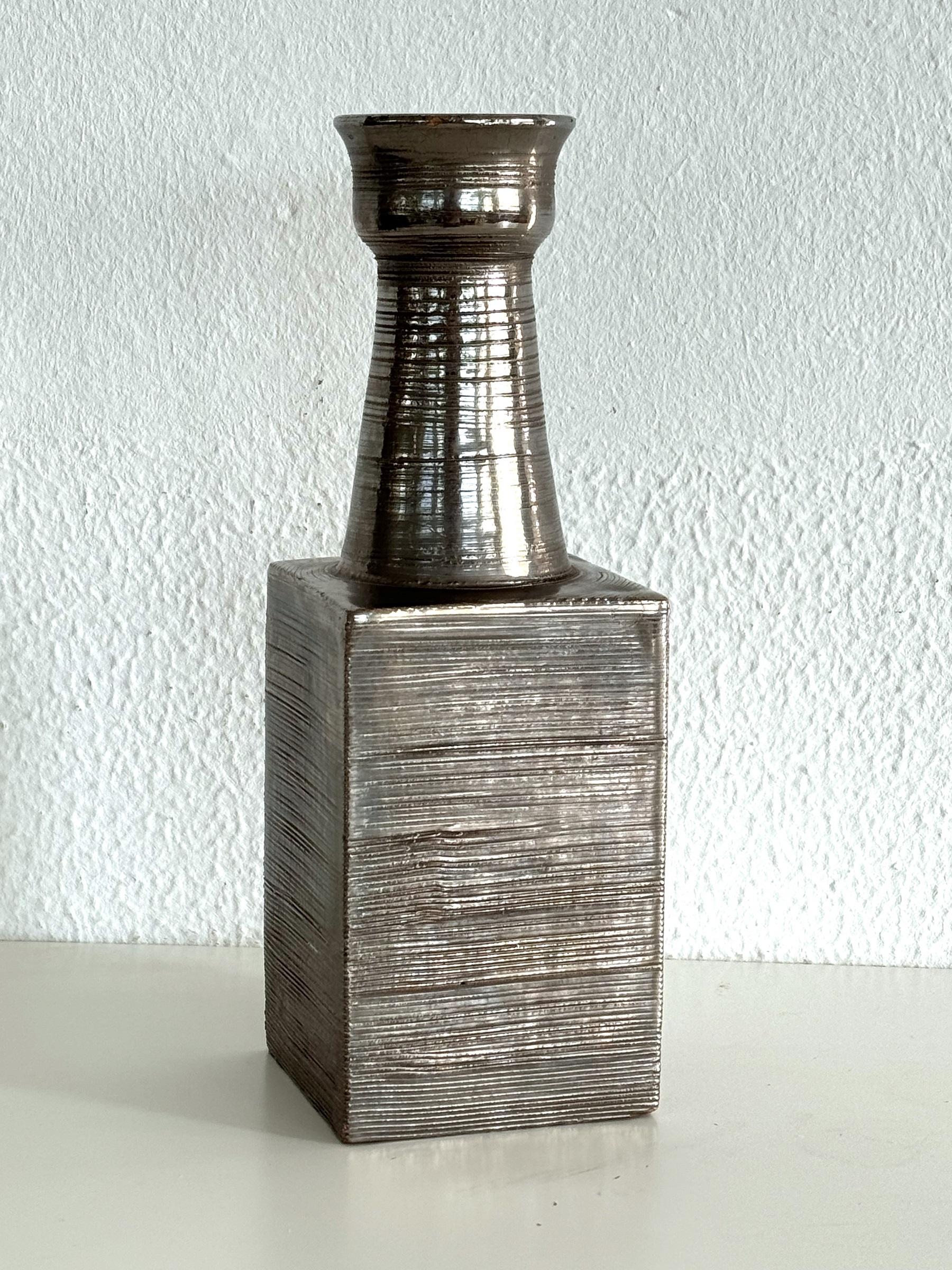 Milieu du XXe siècle Aldo Londi pour Bitossi Vase en céramique italien du milieu du siècle, années 1960 en vente