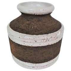 Aldo Londi for Bitossi Italian Organic Modern Pottery Cork Vase for Raymor 1960s