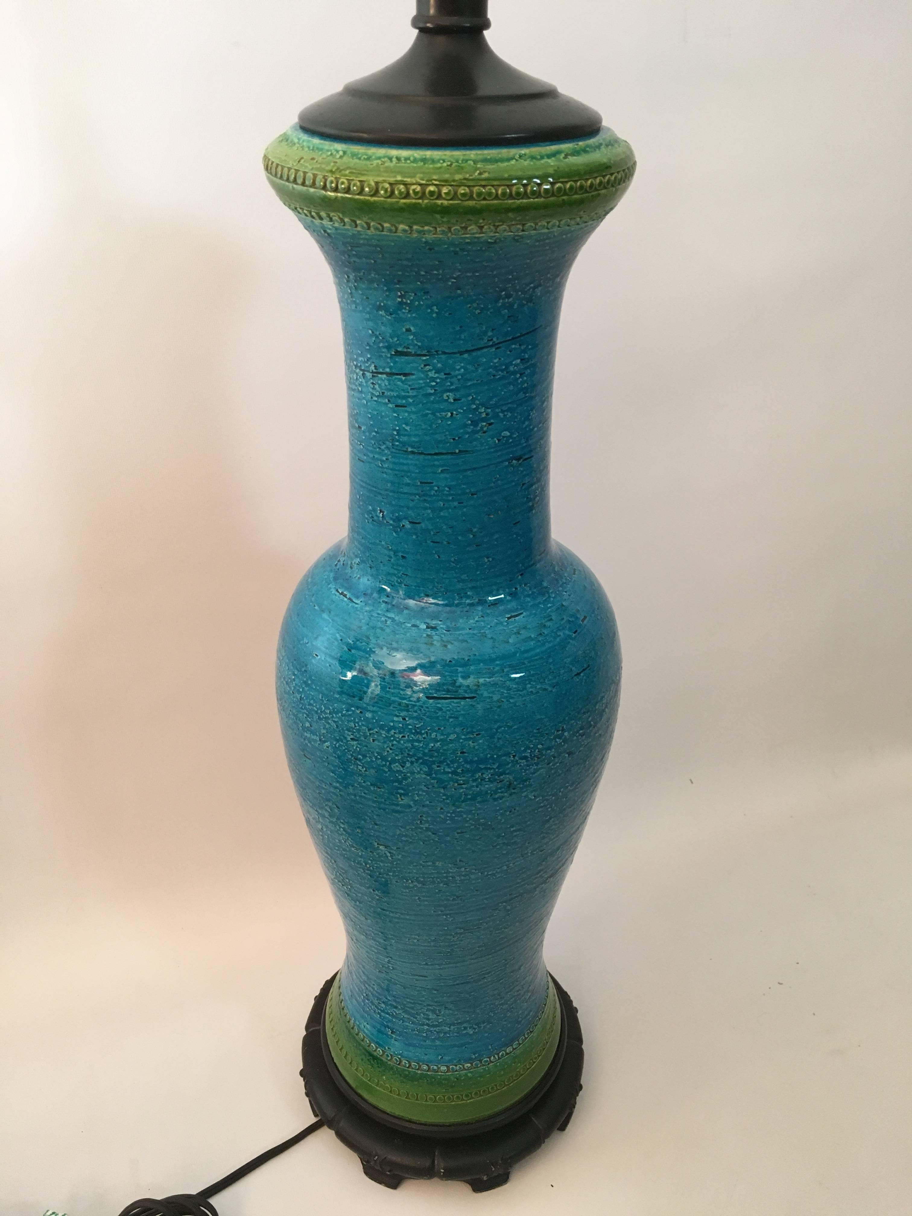 Aldo Londi for Bitossi Italian Pottery Lamp 1
