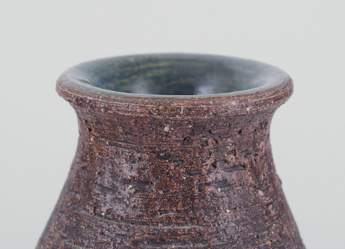 italien Aldo Londi pour Bitossi, Italie. Grand vase en céramique émaillée bleu Rimini. en vente