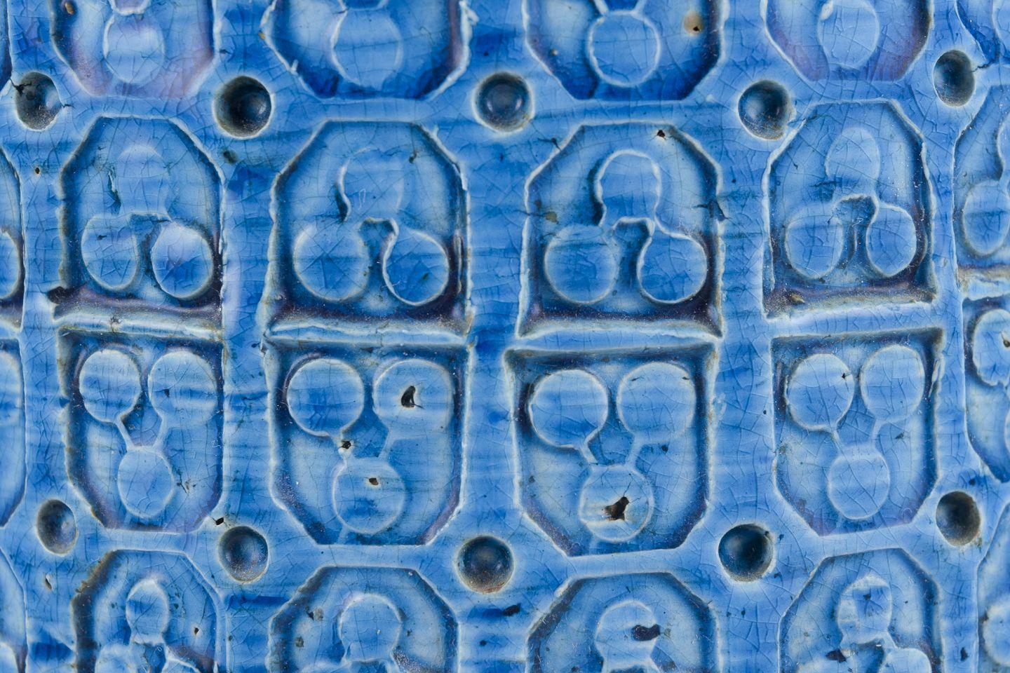 Milieu du XXe siècle Aldo Londi pour Bitossi, Italie. Grand vase en céramique émaillée bleu Rimini. en vente